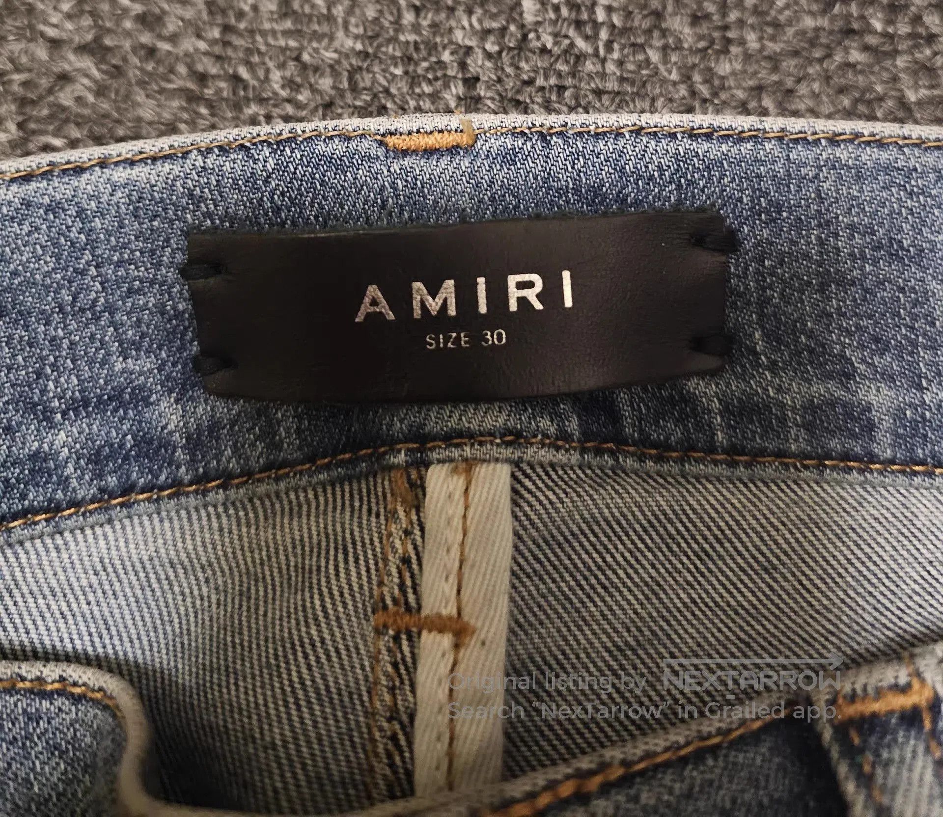 Amiri Blue Distressed Paint Splatter Denim Jeans Size 34. Size US 34 / EU 50 - 3 Thumbnail