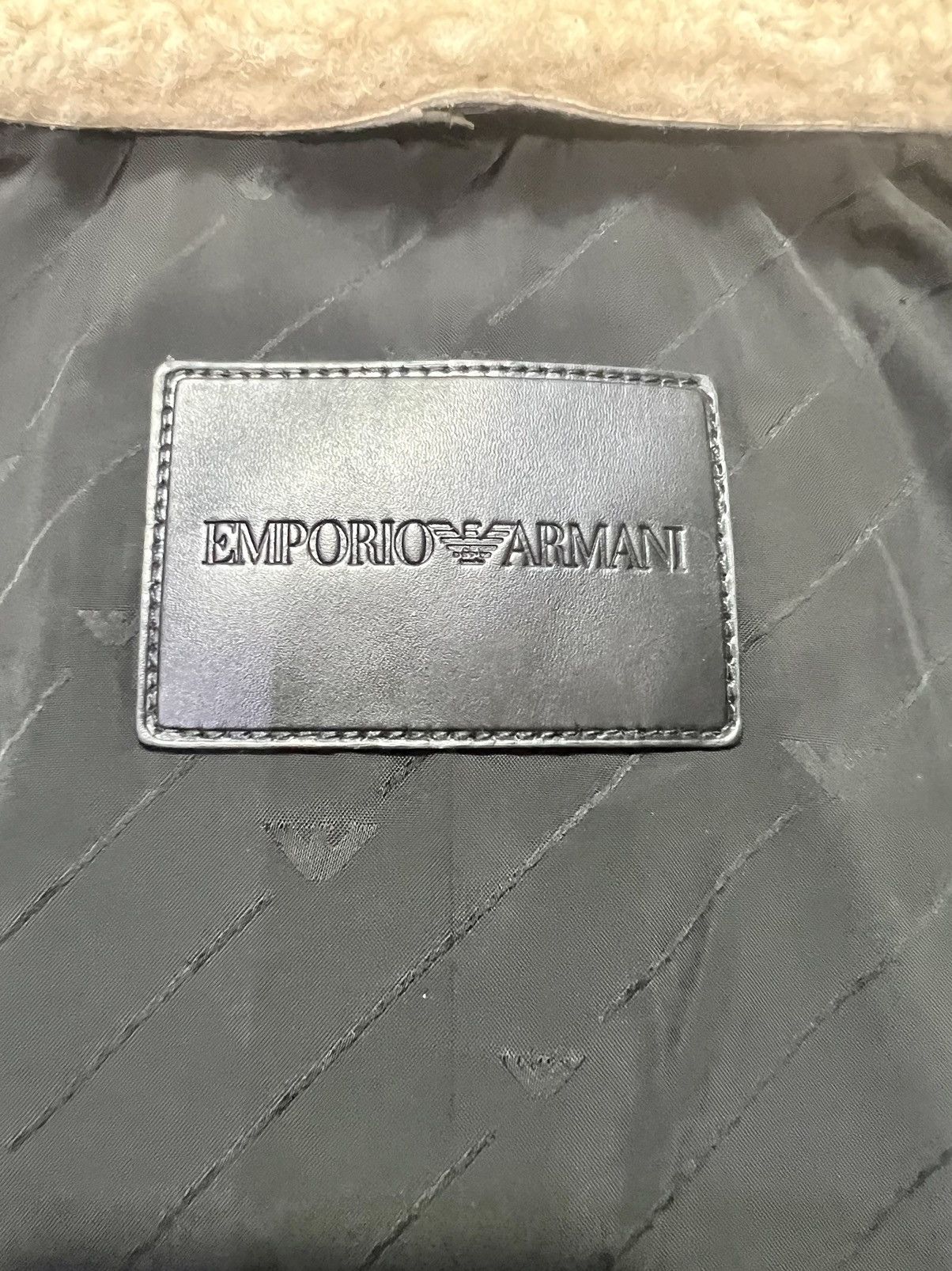 Emporio Armani Emporio Armani hooded Suede and down jacket Size US L / EU 52-54 / 3 - 10 Thumbnail