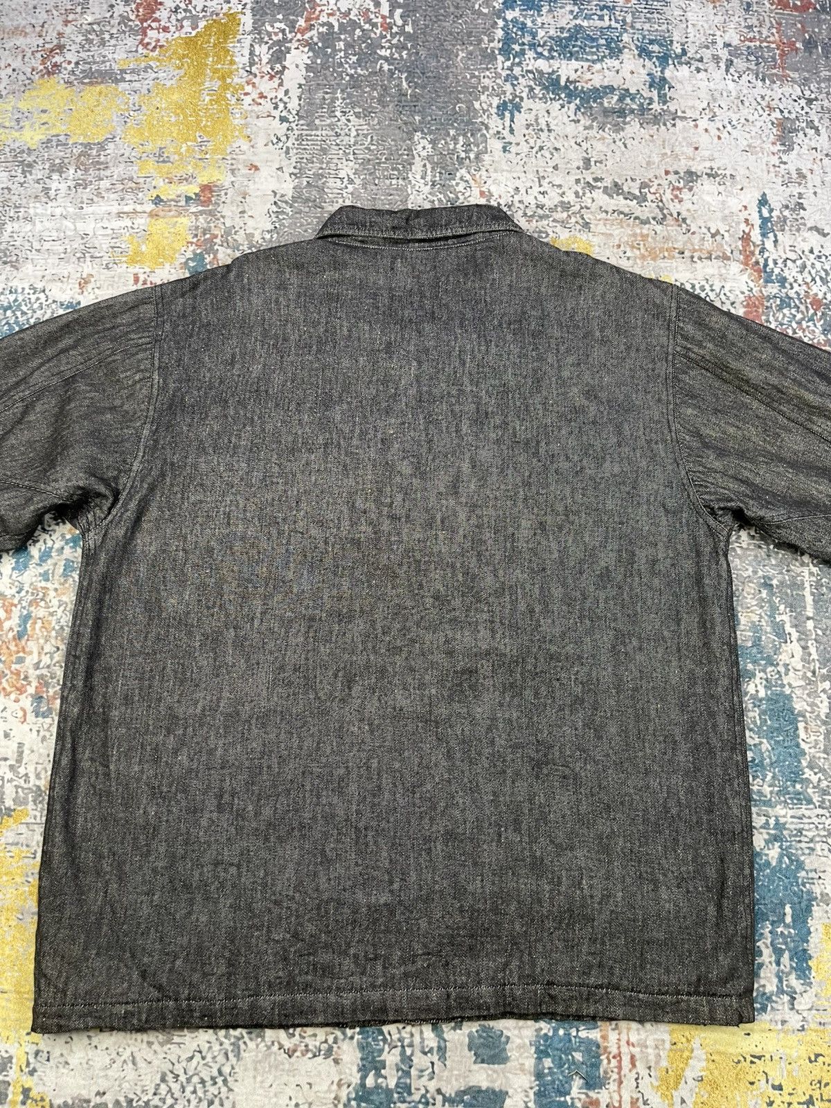 Japanese Brand Vtg Outline Chambray Flannel Lining Chore Jackets Size US M / EU 48-50 / 2 - 4 Thumbnail
