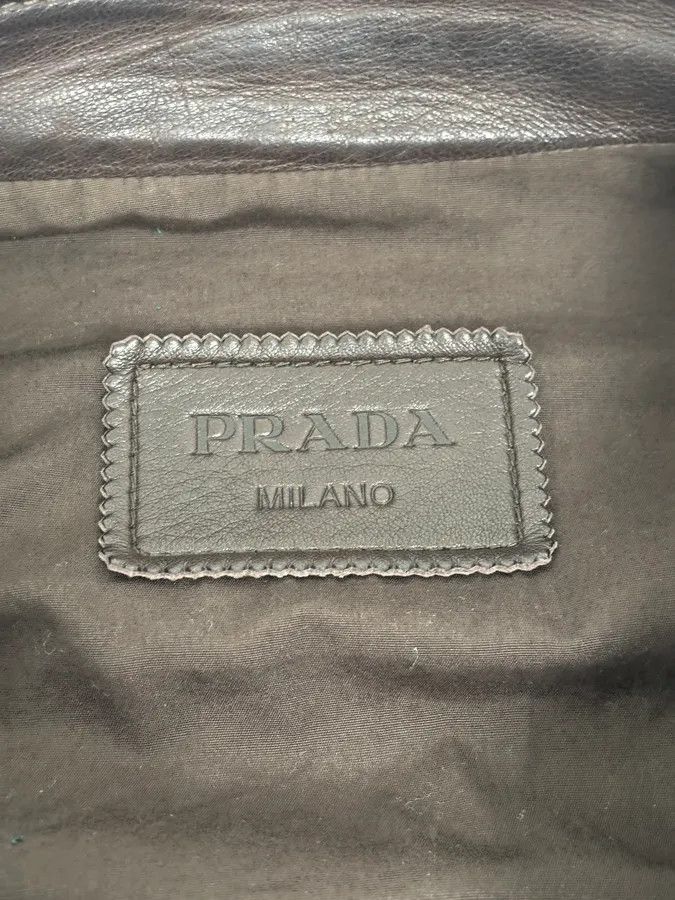 Prada AW2011 Prada Biker Brown Minimalist Leather Jacket Size US M / EU 48-50 / 2 - 11 Thumbnail