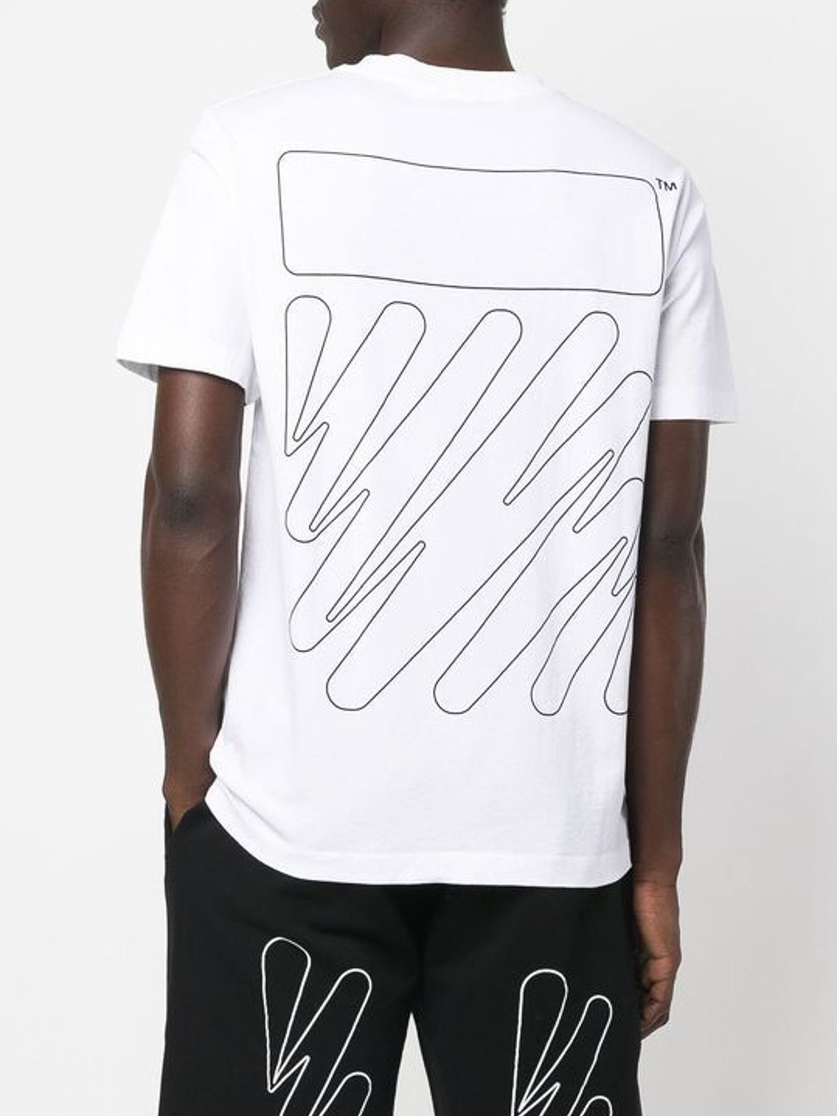 Off-White o1y0325 Logo Crewneck T-Shirt in White Size US XS / EU 42 / 0 - 5 Thumbnail