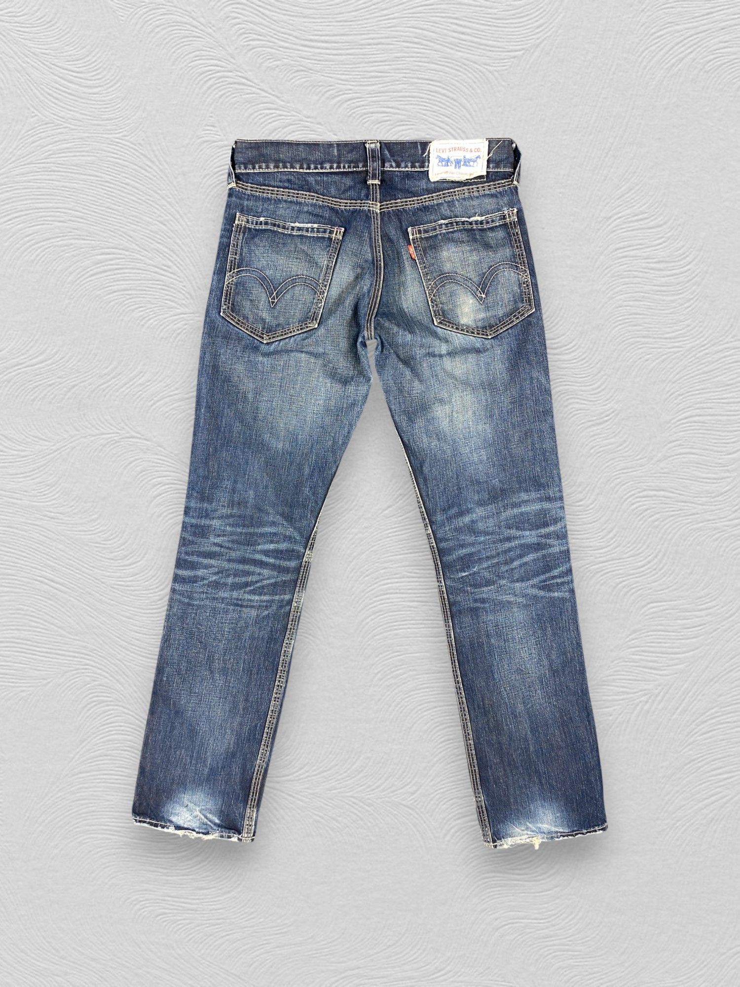 Levi's Distressed Blue Vintage Levi's 502 33x33 Denim -JN1453 Size US 33 - 2 Thumbnail