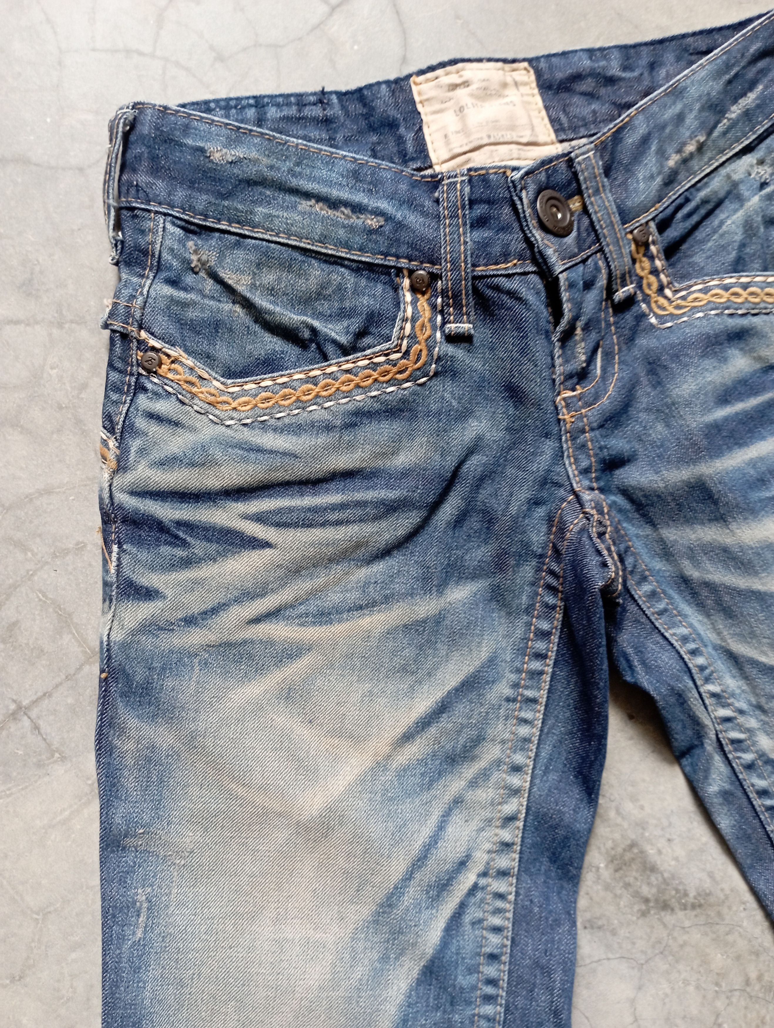 Tornado Mart Super Flare Jeans Mud Rusty Lolita Yoshitomo Nara Jeans Size 24" / US 00 / IT 34 - 8 Thumbnail