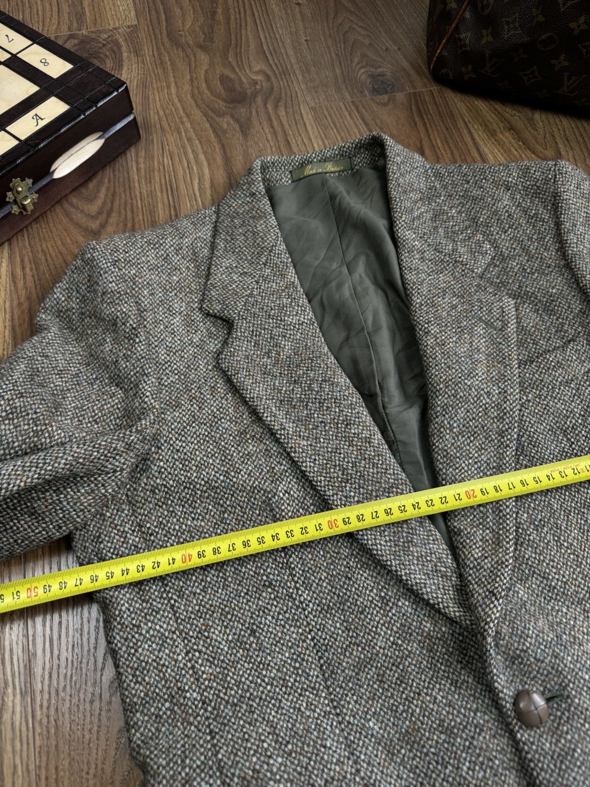 Harris Tweed Vintage wool blazer Harris Tweed 80s original luxury item Size 36R - 5 Thumbnail