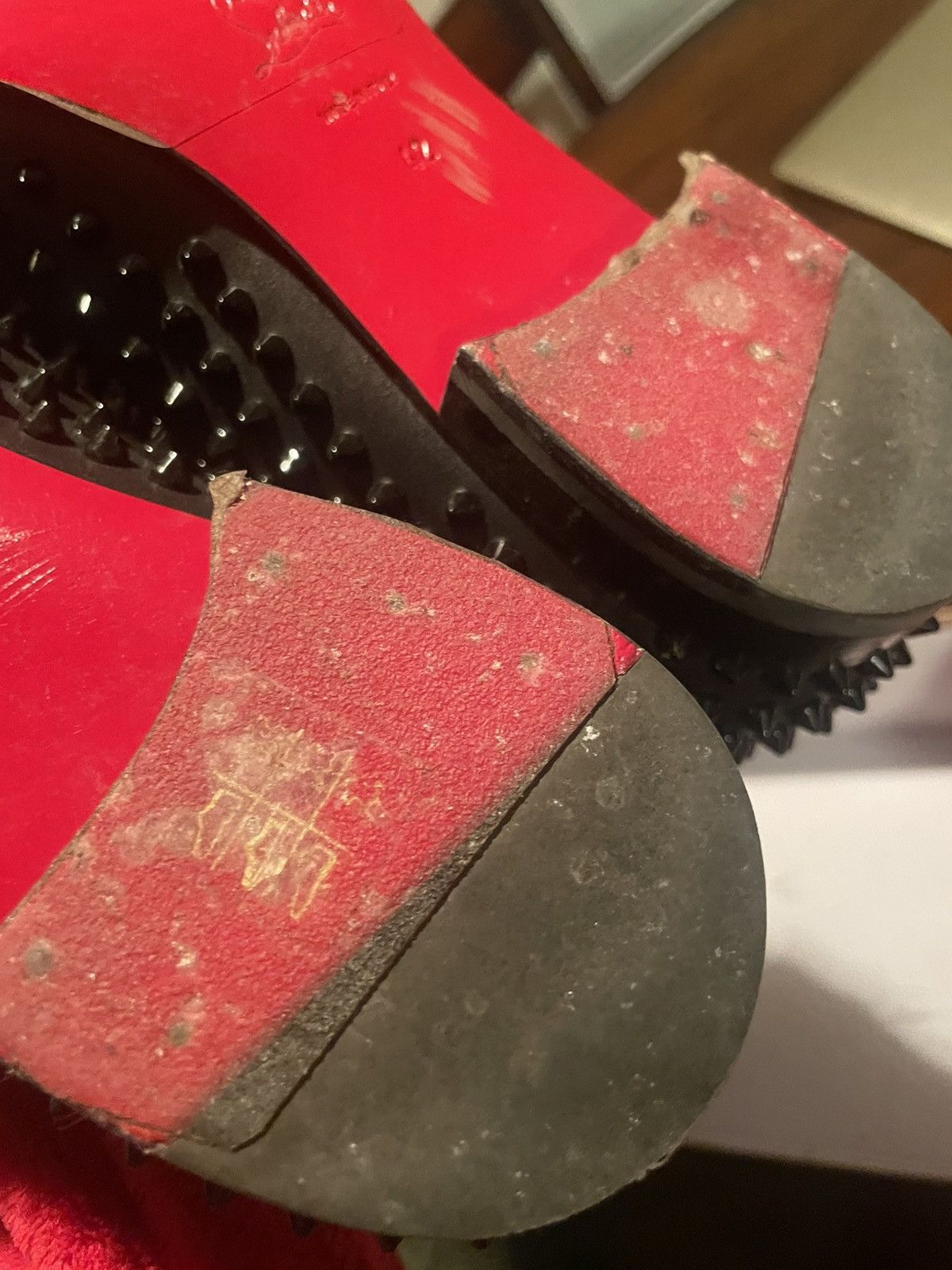 Christian Louboutin Christian Louboutin Dandelion Spikes Flat Calf Lux/GG Size US 9 / EU 42 - 8 Thumbnail