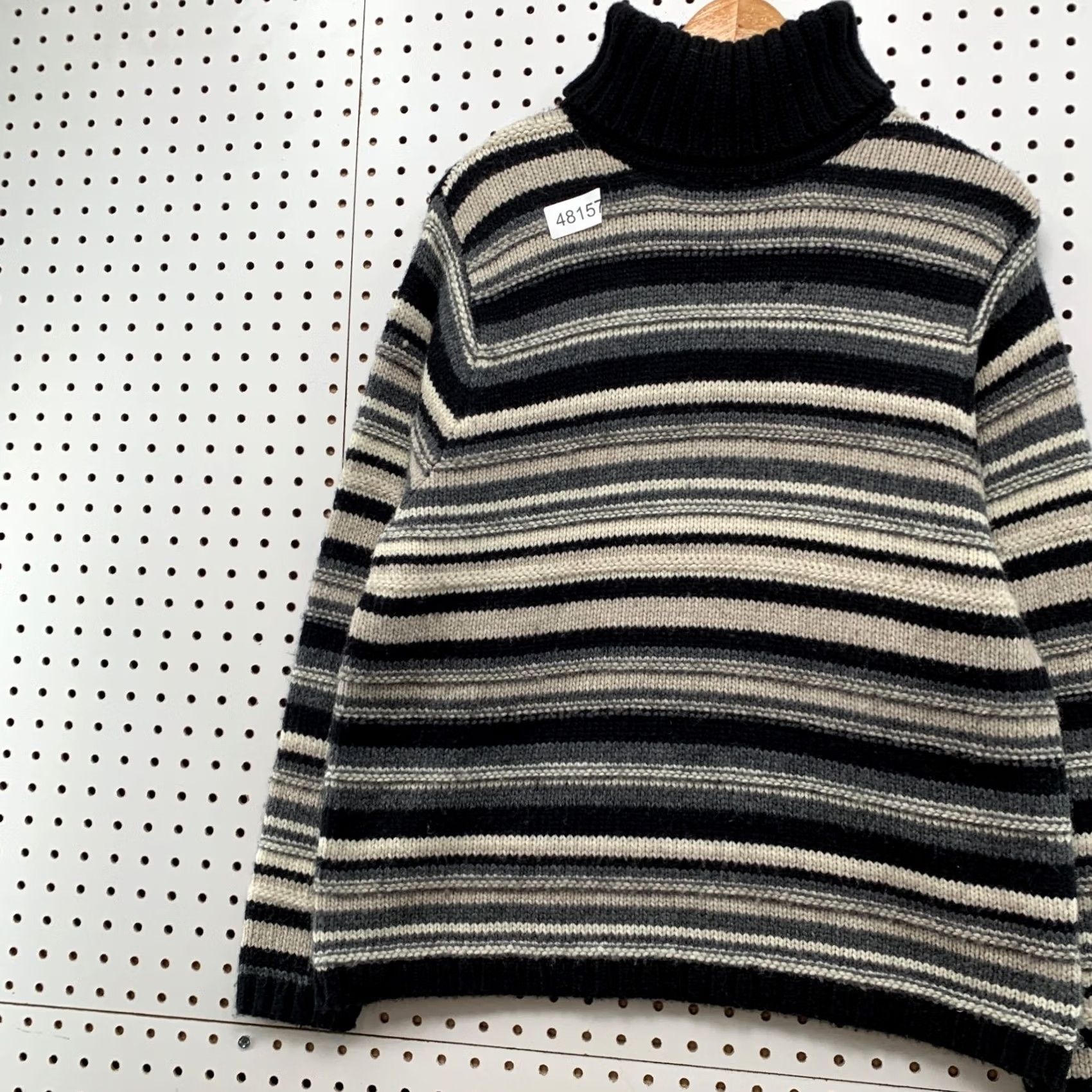 Eddie Bauer Eddie Bauer Wool Sweater Womens XL Striped Knit Turtleneck Heavyweight Pullover Size XL / US 12-14 / IT 48-50 - 5 Thumbnail