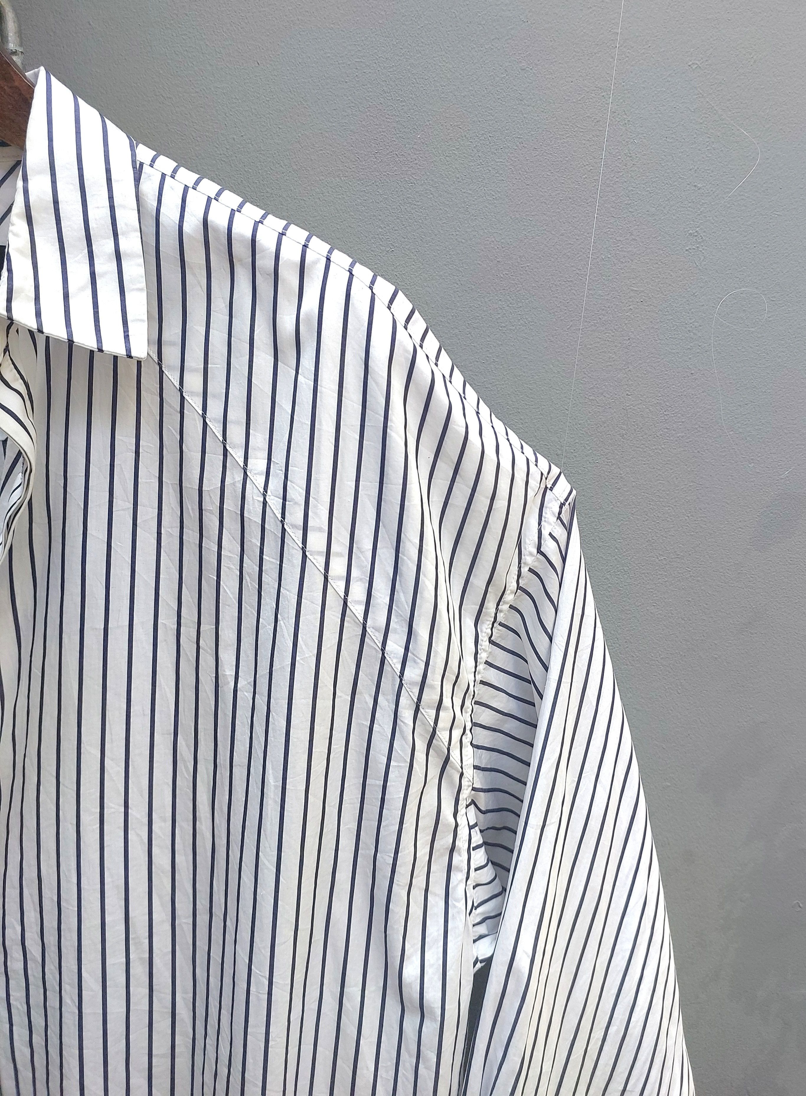 Juun.J Juun.J Oversized Pinstripe Popover Shirt Size US S / EU 44-46 / 1 - 5 Thumbnail