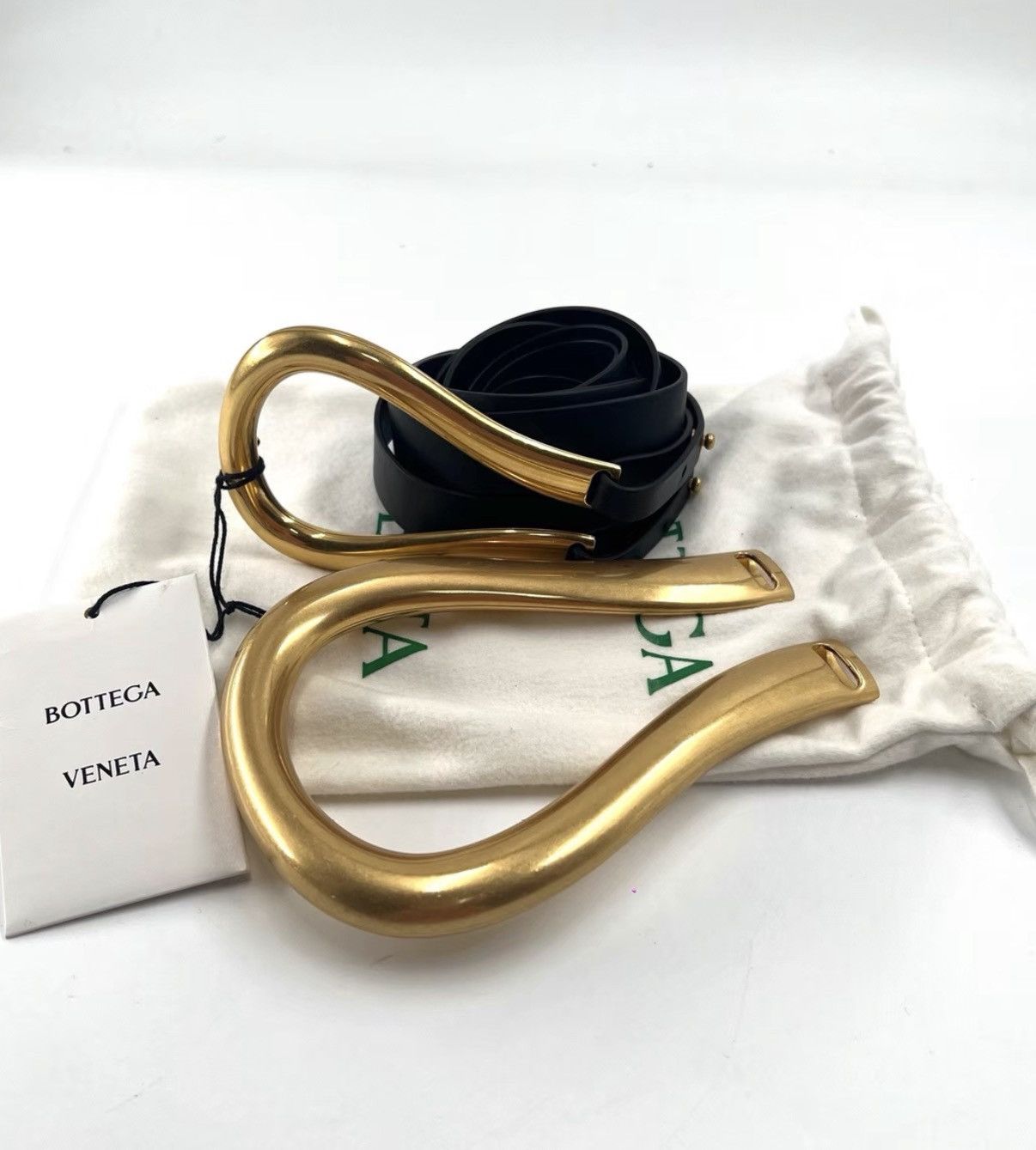Bottega Veneta Bottega Veneta / Black Metal Horseshoe Buckle Belt K12 Size ONE SIZE - 1 Thumbnail