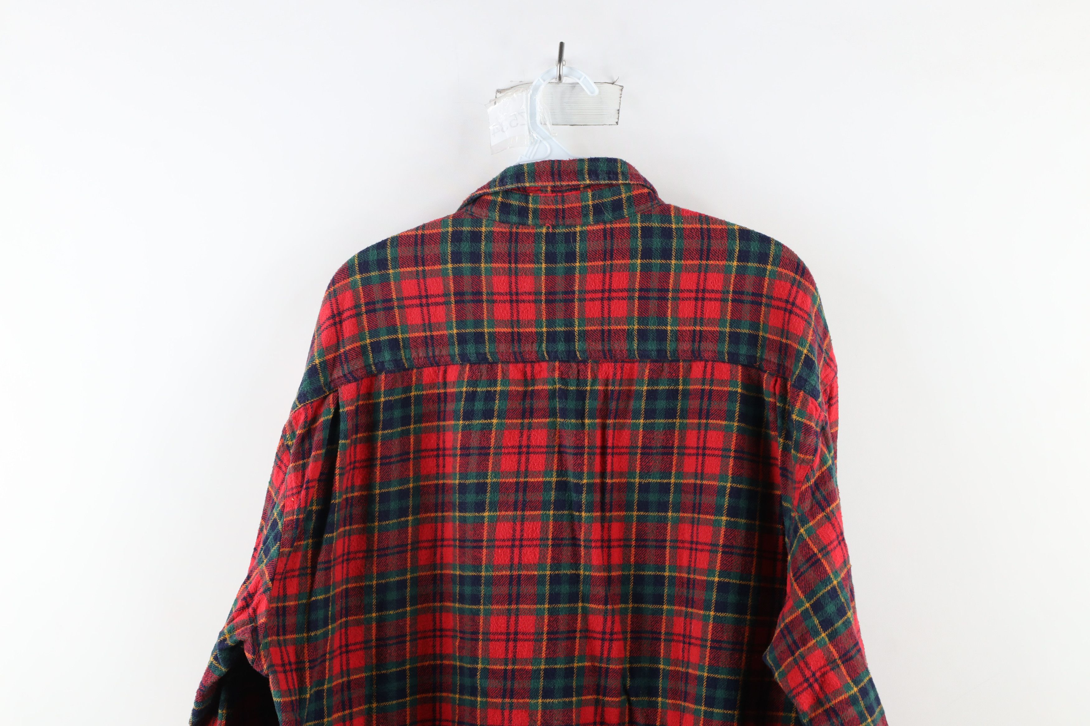 Gap × Vintage Vintage 90s Gap Flannel Button Shirt Red Plaid Cotton Size US L / EU 52-54 / 3 - 7 Thumbnail