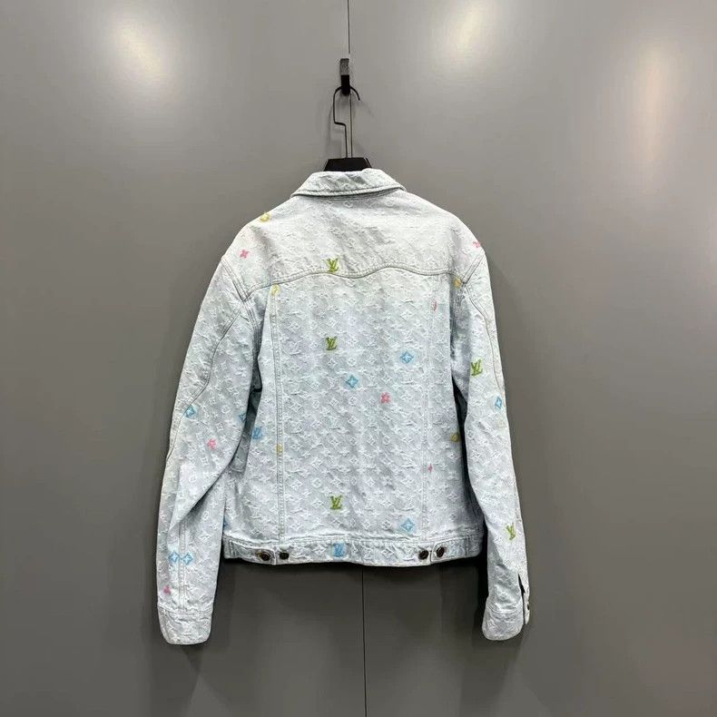 Louis Vuitton Louis Vuitton Blue presbyopic embroidered denim jacket 2501 Size US L / EU 52-54 / 3 - 2 Thumbnail