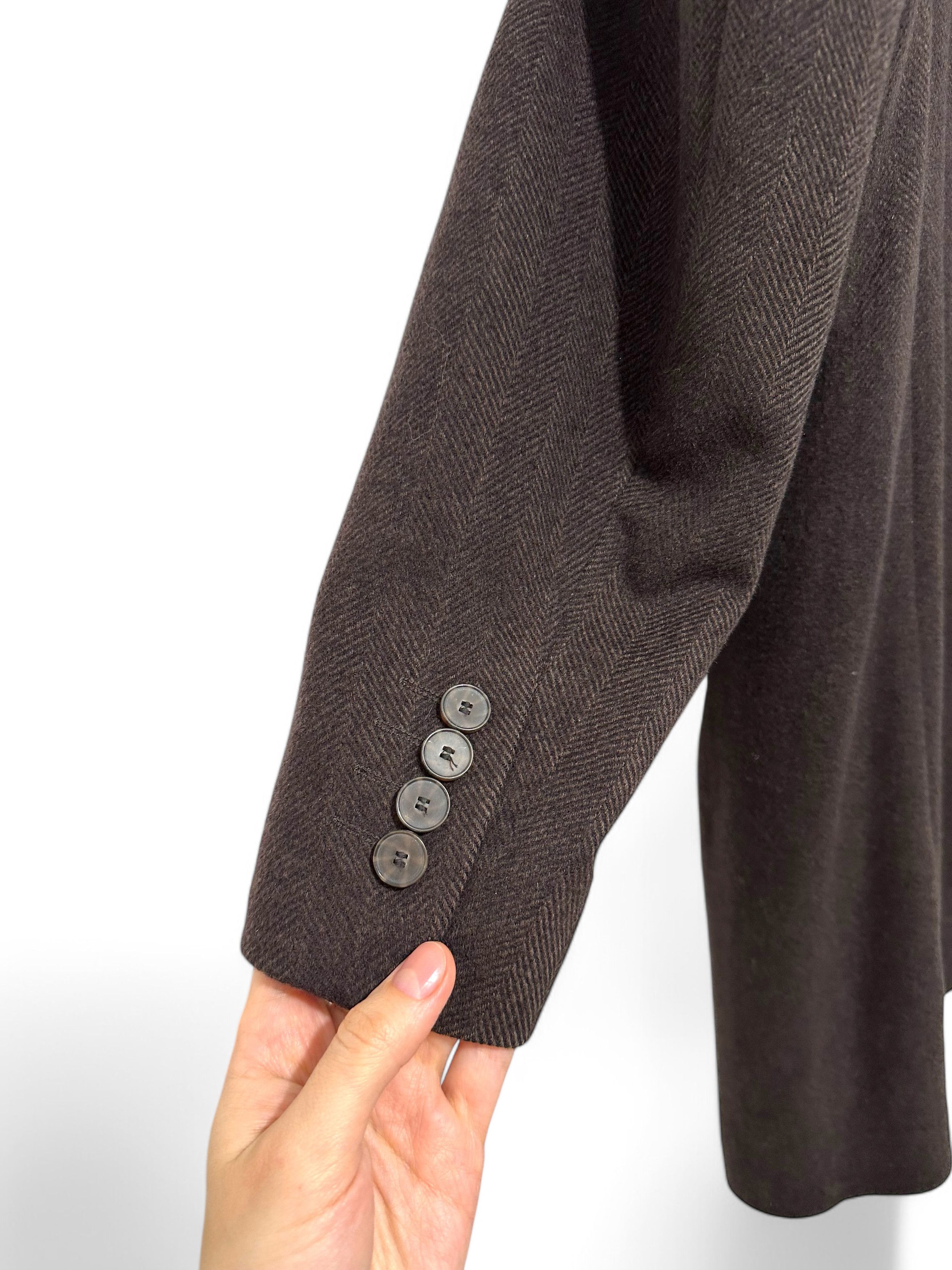 Balmain Balmain Paris Wool Cashmere Classic Overcoat (M-L) Size US L / EU 52-54 / 3 - 3 Thumbnail