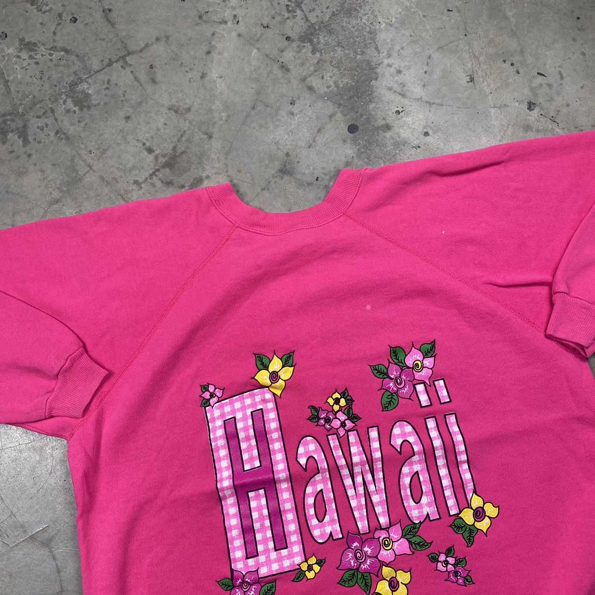 Vintage 90s Hawaii Floral Crewneck Size US XL / EU 56 / 4 - 6 Thumbnail