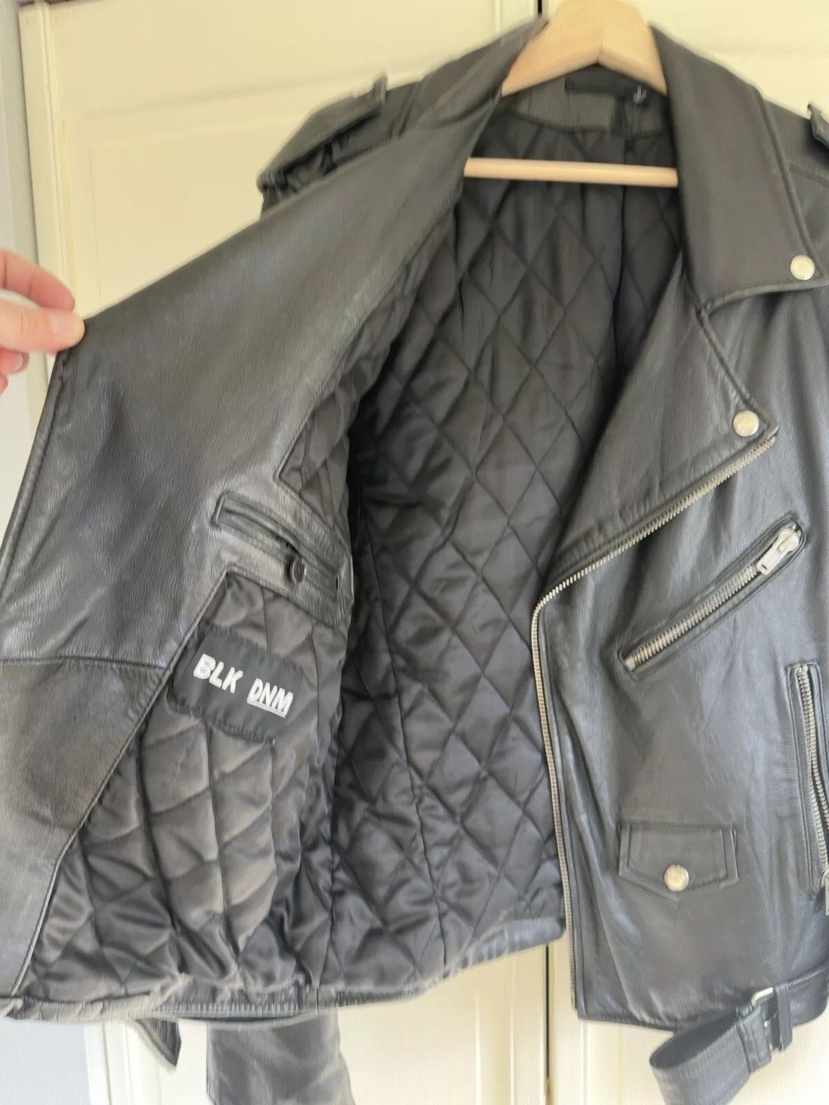 Blk Dnm BLK DNM Men’s Leather Motorcycle Designer Jacket Size US S / EU 44-46 / 1 - 4 Thumbnail