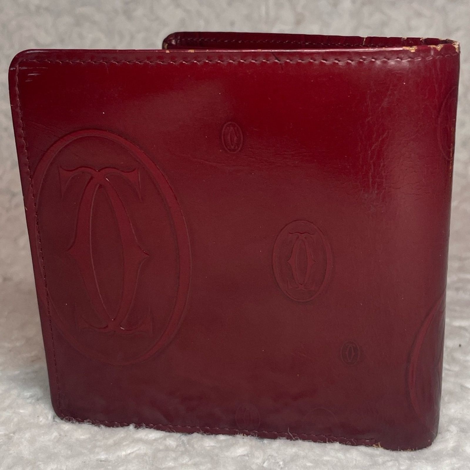 Cartier Cartier Happy Birthday Vernis Bifold Wallet Bordeaux Size ONE SIZE - 8 Thumbnail