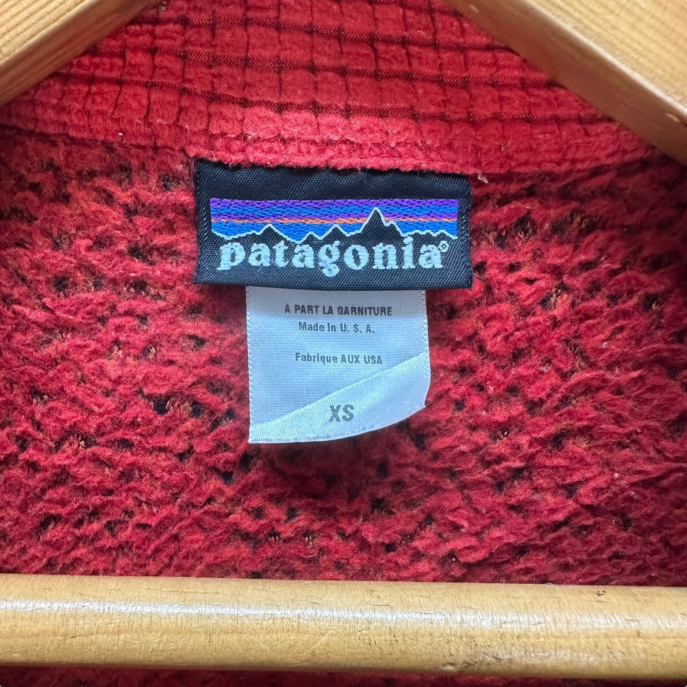 Patagonia PATAGONIA POLARTEC HALF ZIP DEEP PILE RED FLEECE #8737-023 Size US XS / EU 42 / 0 - 7 Thumbnail
