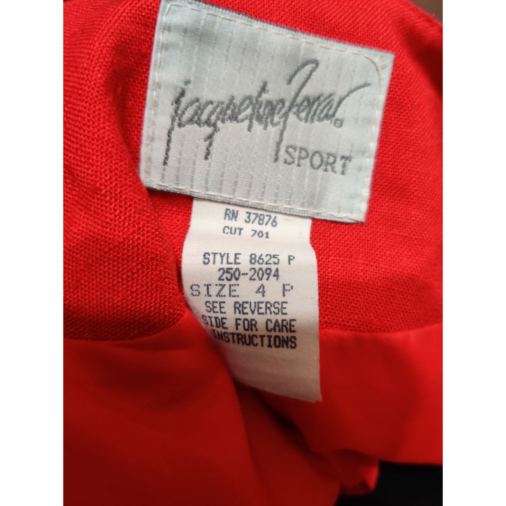 Vintage Vintage Jacqueline Ferrar Sport Red Blazer Size 4 Petite Dou Size S / US 4 / IT 40 - 8 Thumbnail