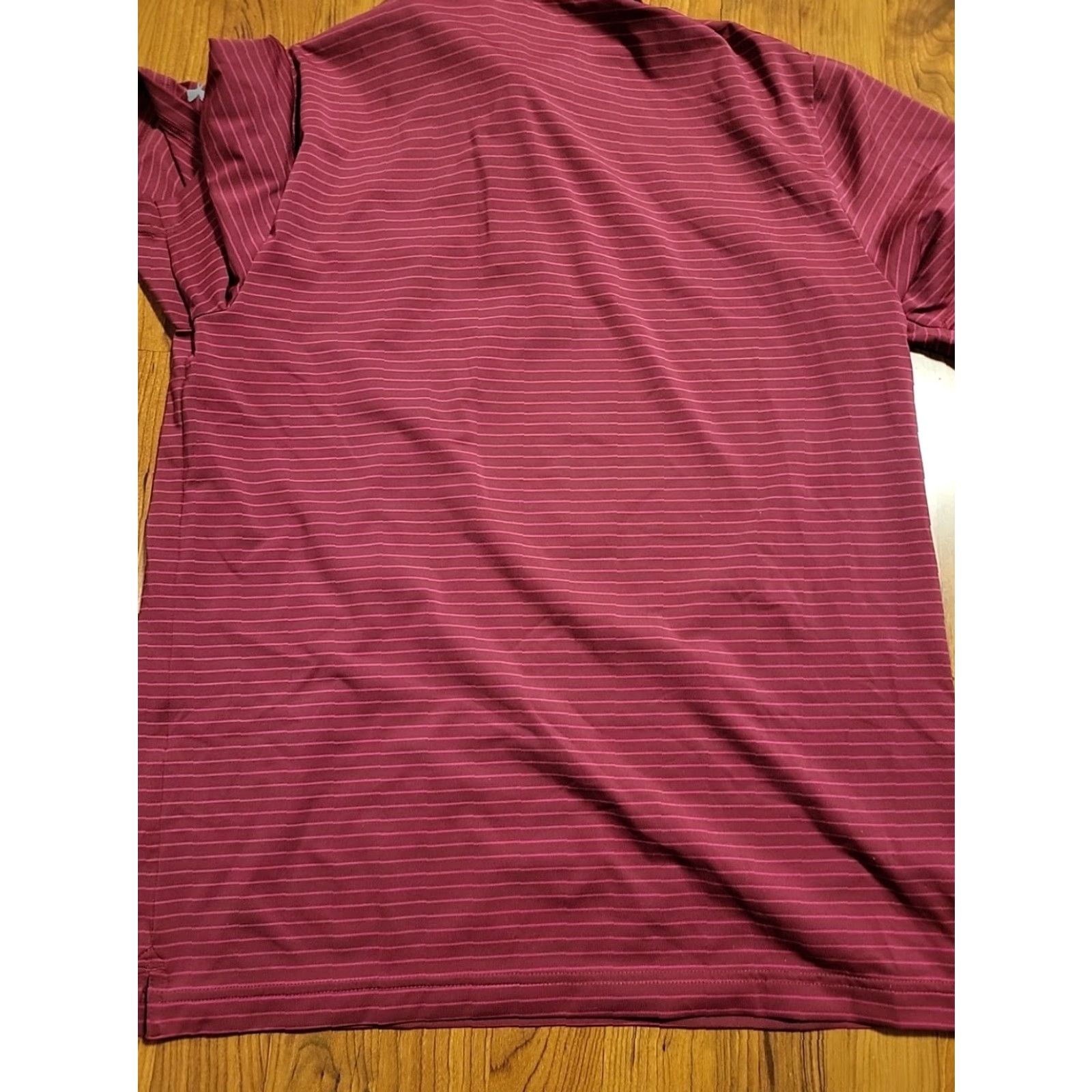 Under Armour Under Armour HeatGear Polo Shirt SS Striped 40" Chest Med Red Logo Embroi Golf Tennis Shirt Mens Size US M / EU 48-50 / 2 - 7 Thumbnail