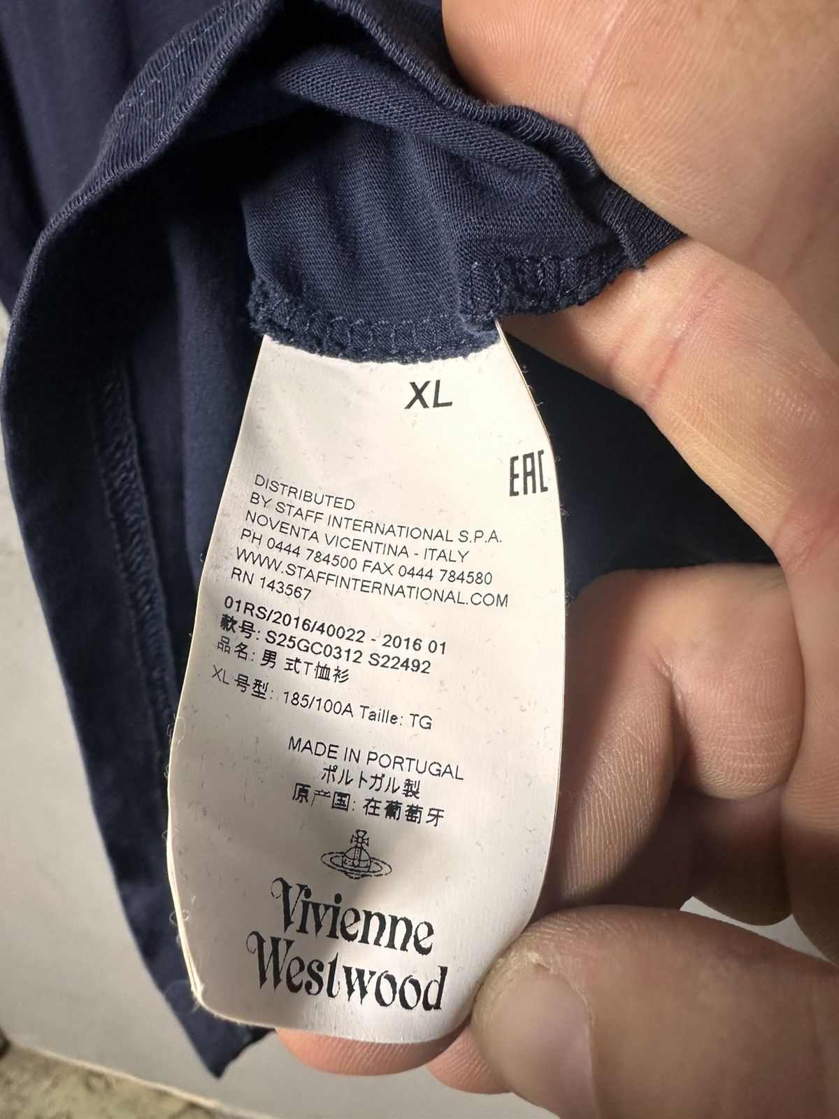 Vivienne Westwood 🔥 Vivienne Westwood Orb Logo Basic Slim T Shirt Blue Tee Y2K Size US XL / EU 56 / 4 - 5 Thumbnail