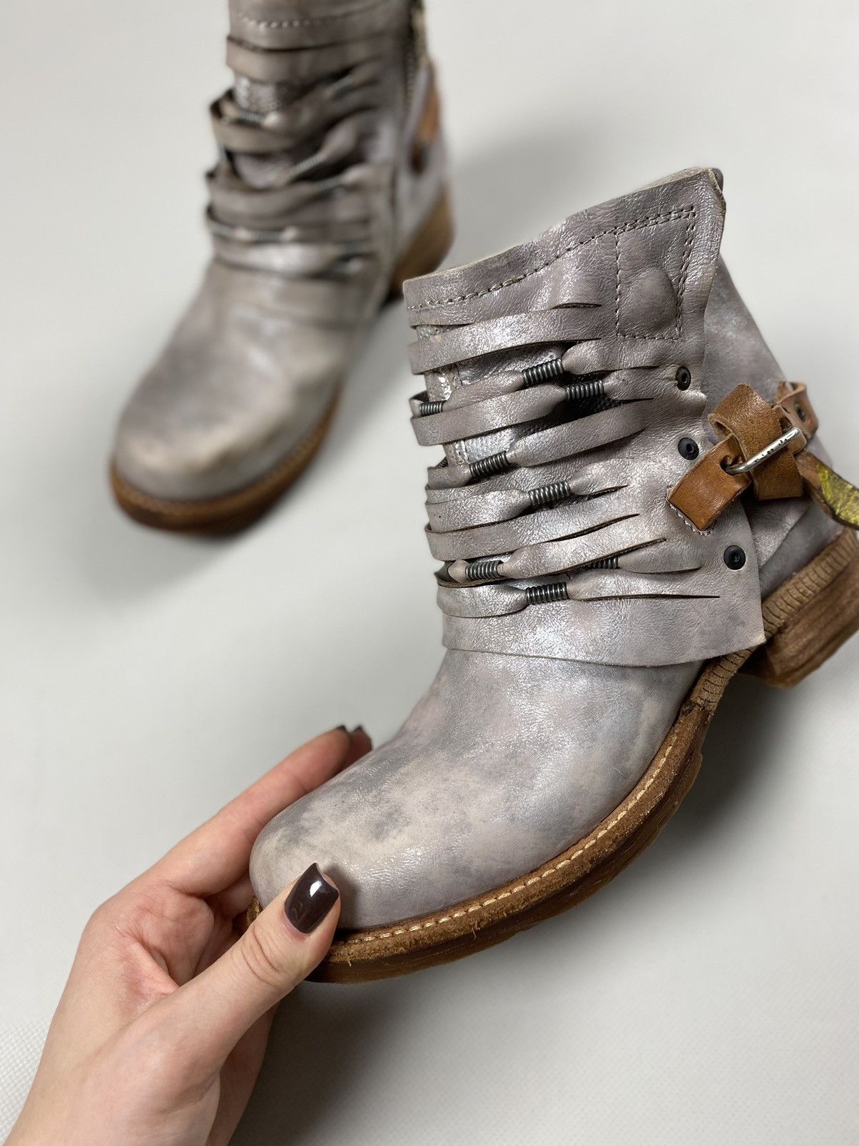 A.S.98 A.S. 98 ladies avant-garde ankle combat boots shoes size 37 Size US 7 / IT 37 - 12 Thumbnail