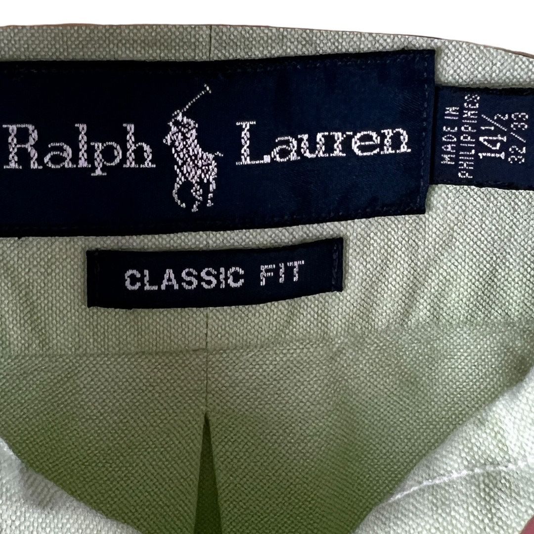 Polo Ralph Lauren Ralph Lauren Classic Fit Button-Down Green Neck Size 14.5 Size US L / EU 52-54 / 3 - 6 Thumbnail