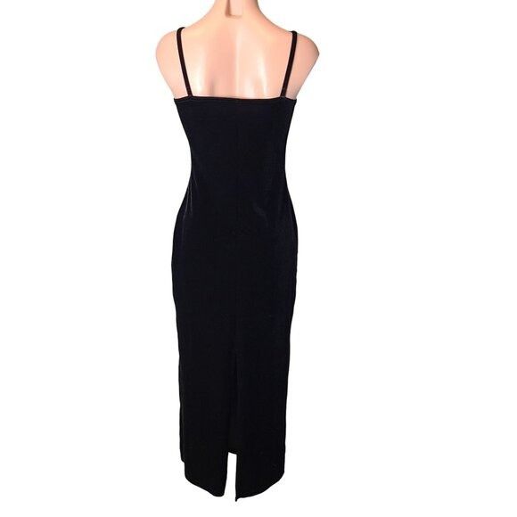 Vintage Vintage Black Velvet Maxi Dress & Cardigan Set Womens Small Size S / US 4 / IT 40 - 8 Thumbnail