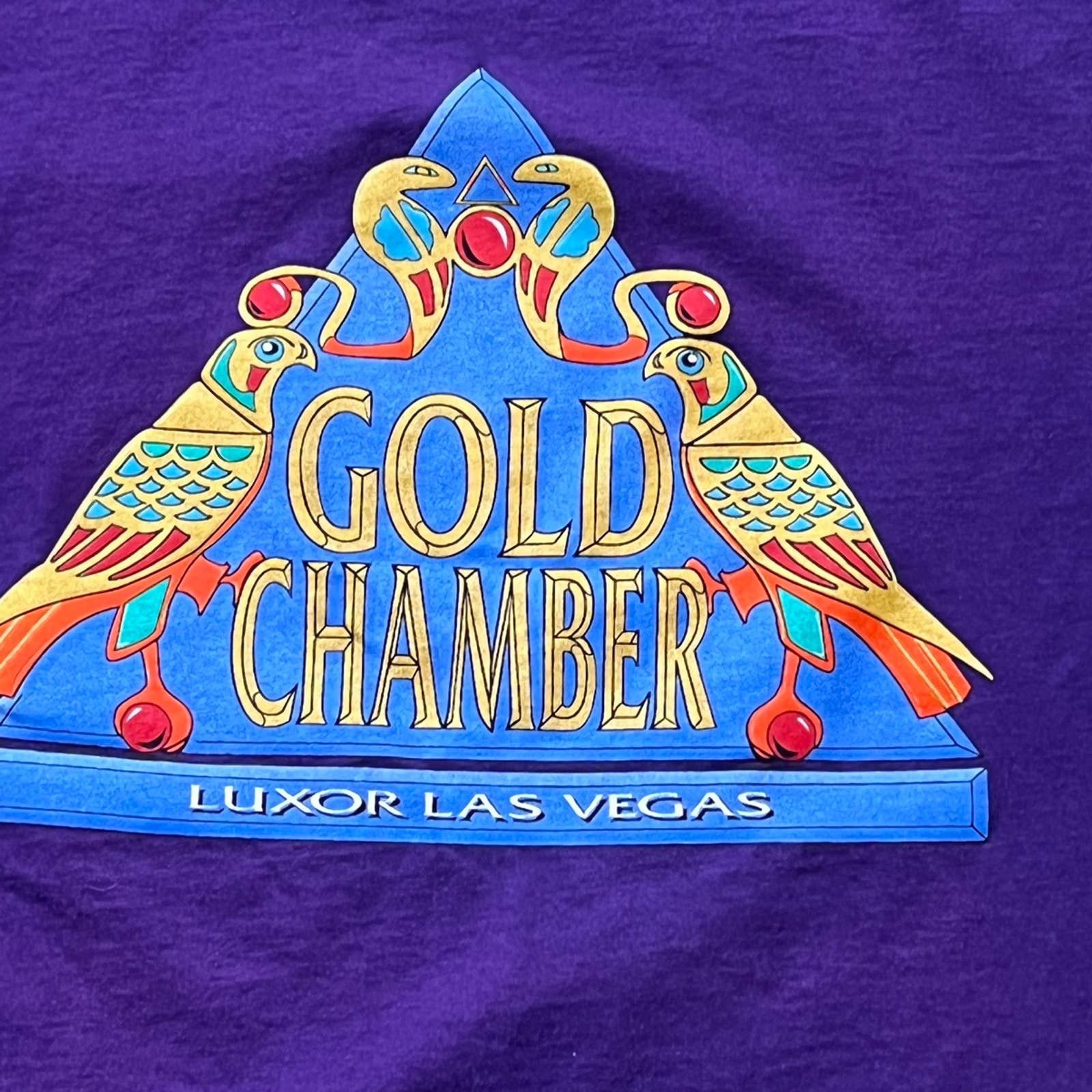 Vintage Vintage 1990’s Jerzees Luxor Gold Chamber Graphic Tee XL Size US L / EU 52-54 / 3 - 3 Thumbnail