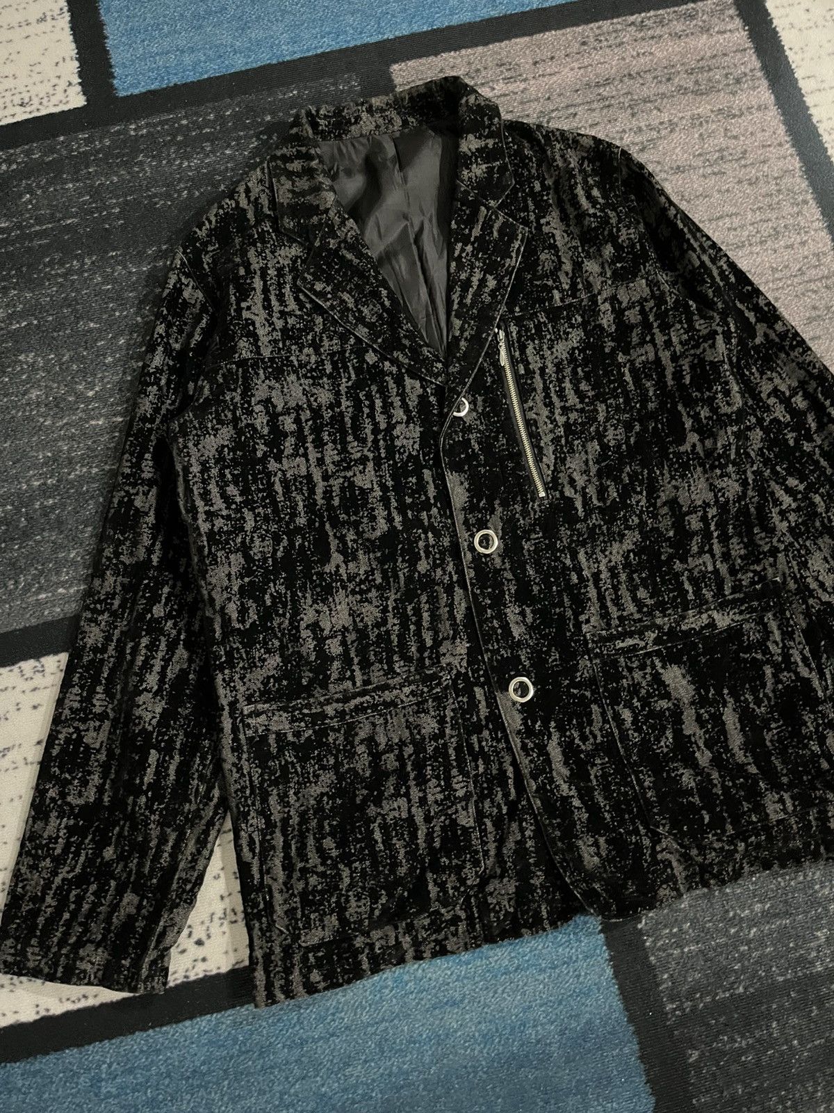 Japanese Brand Agate Snap Button Coat Blazer Size 42R - 4 Thumbnail