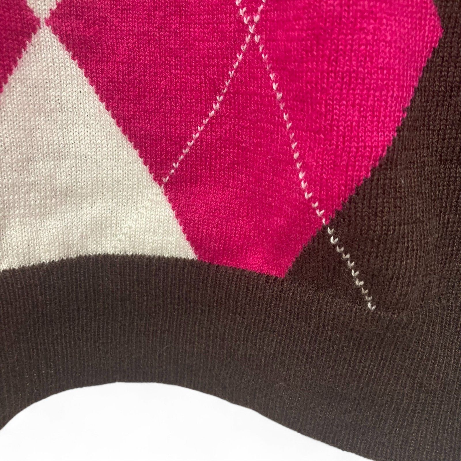 J.Crew J.Crew Argyle Wool Blend Sweater Size L / US 10 / IT 46 - 7 Thumbnail