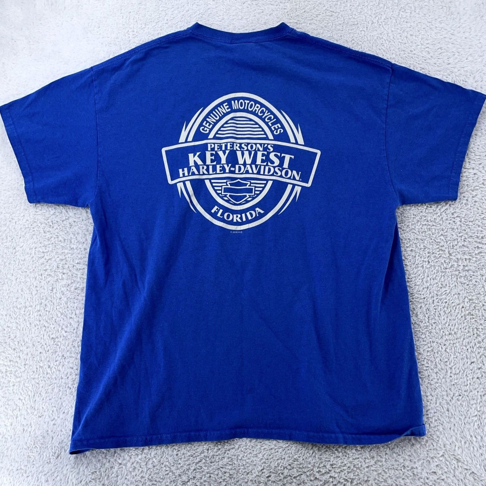 Harley Davidson Harley-Davidson Shirt Mens L Blue Key West Florida Motorcycle Biker Tee Size US L / EU 52-54 / 3 - 6 Thumbnail