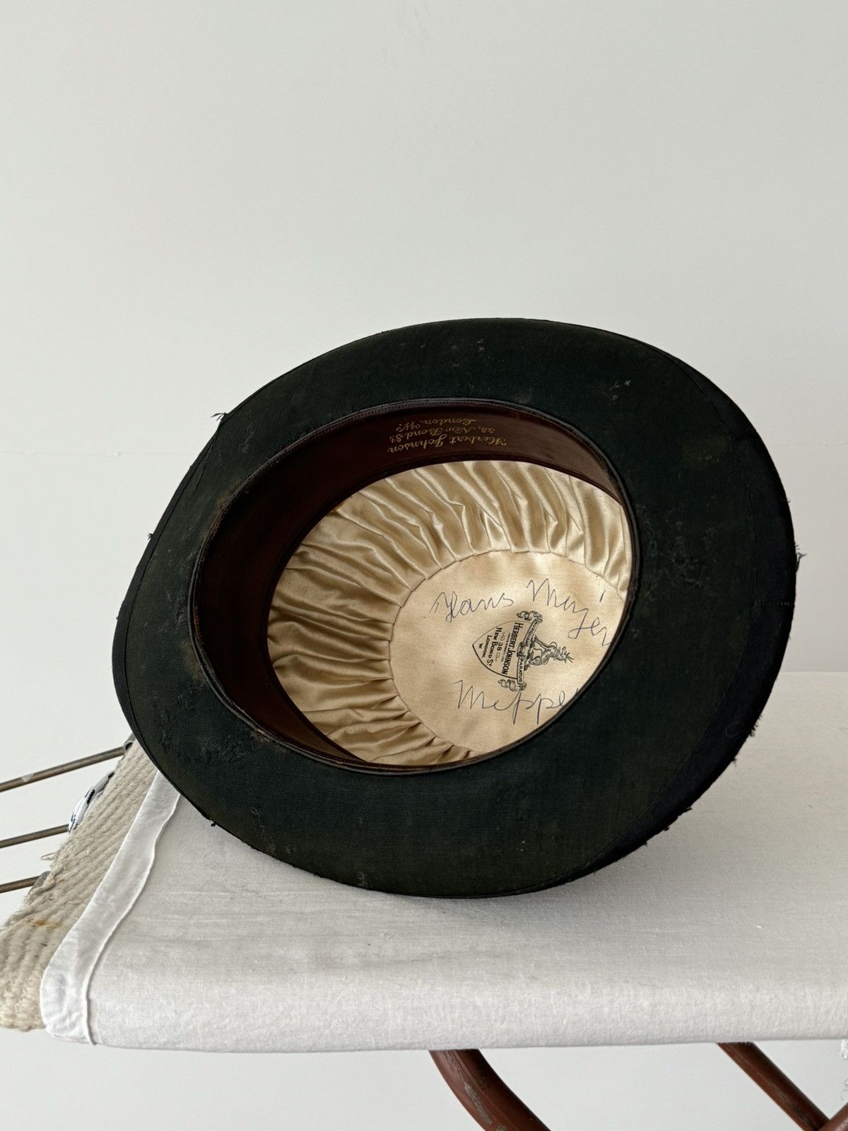 Vintage Antique ≈1940s Herbert Johnson England Black Bowler Hat Size ONE SIZE - 6 Thumbnail