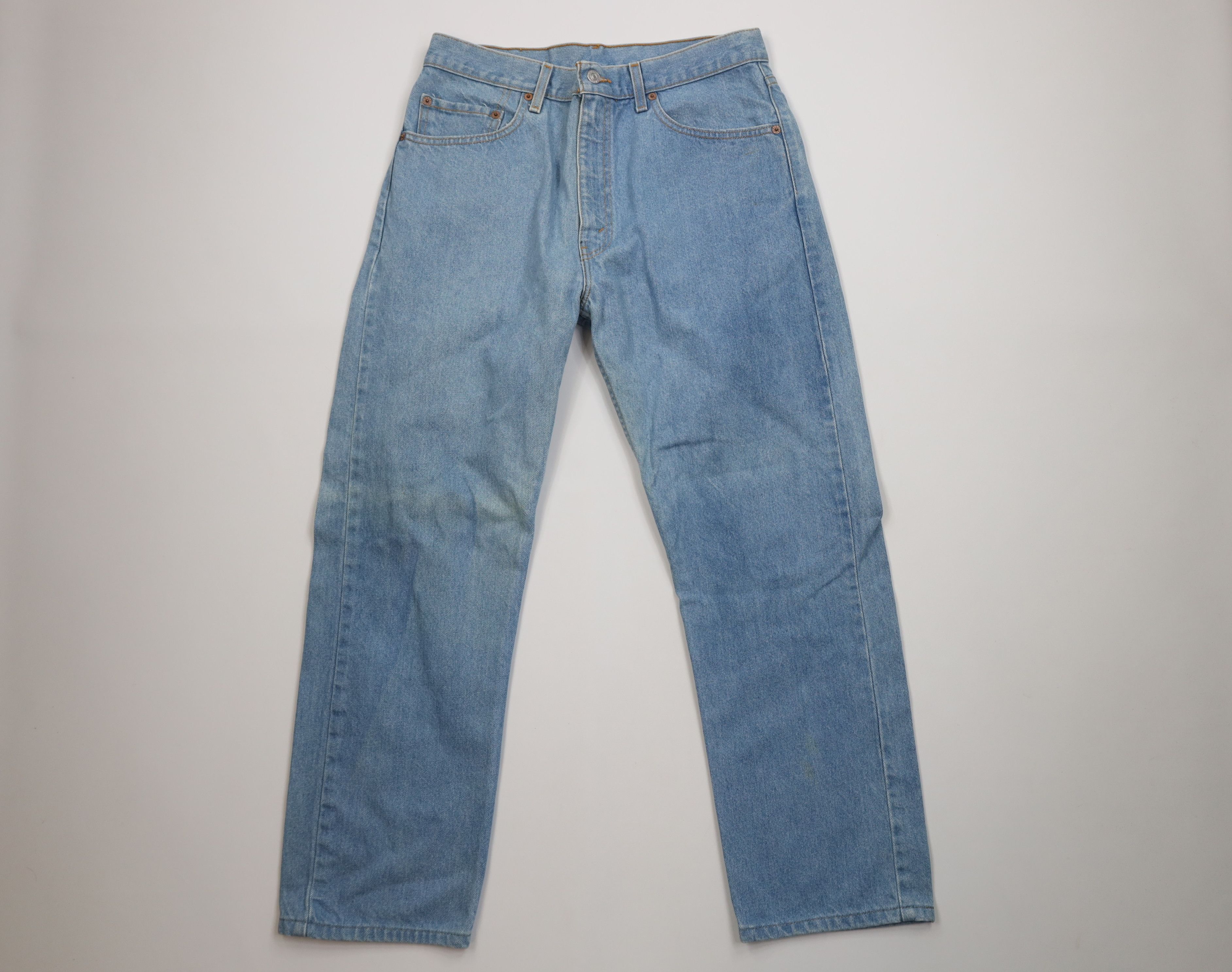 Levi's Vintage Y2K 2002 Levis 505 Regular Straight Leg Jeans Blue Size US 34 / EU 50 - 1 Thumbnail