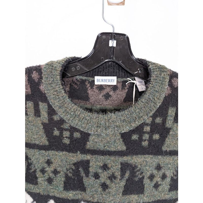 Burberry o1rshd1 Chess Pattern Sweater in Black/Multi Size US L / EU 52-54 / 3 - 3 Thumbnail