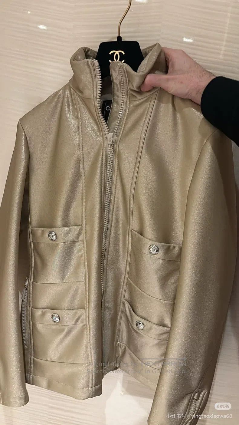Chanel Chanel Ski Series Champagne Gold Diamond Button Jacket Size XS / US 0-2 / IT 36-38 - 6 Thumbnail