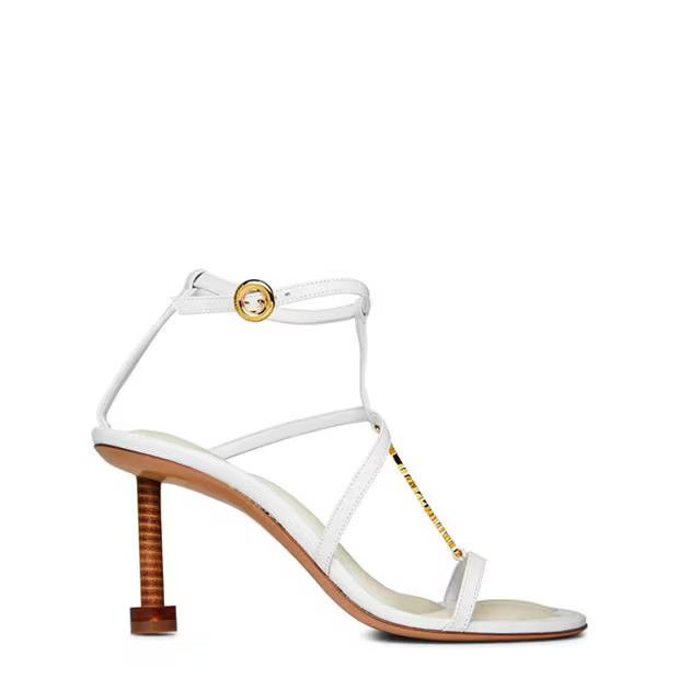 Jacquemus o1g2r1mq1024 Heeled Sandals in White Size US 7 / IT 37 - 1 Thumbnail