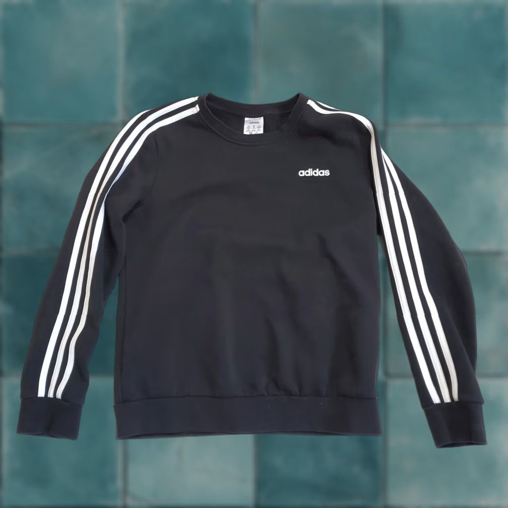 Adidas Adidas Sweatshirt Women Medium Black Long Sleeve Crew Neck Pullover Logo Size M / US 6-8 / IT 42-44 - 1 Thumbnail