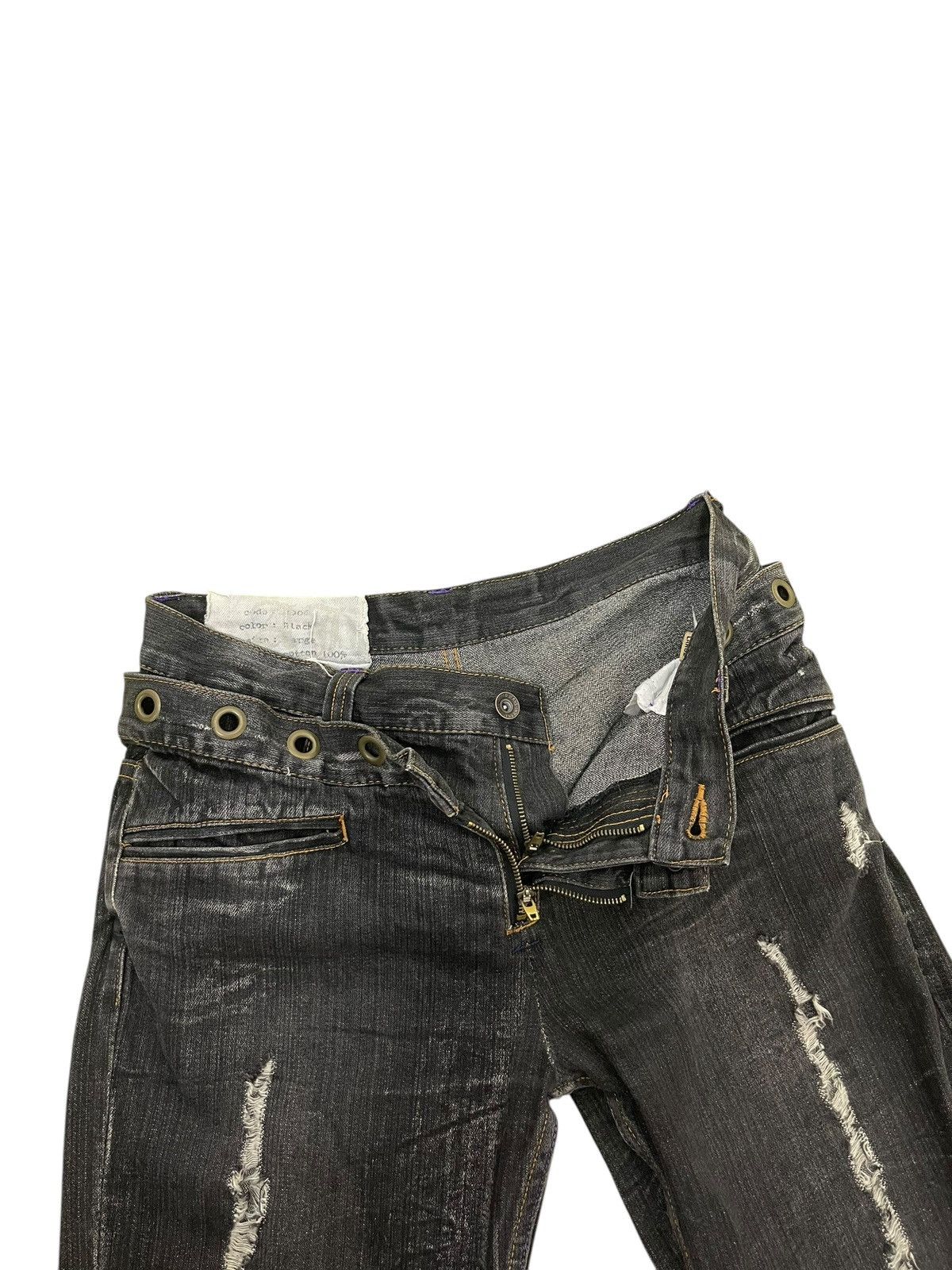Japanese Brand Double Waist Flare Jeans Antful Distress Boot Cut 8🟦 Size US 31 - 9 Thumbnail