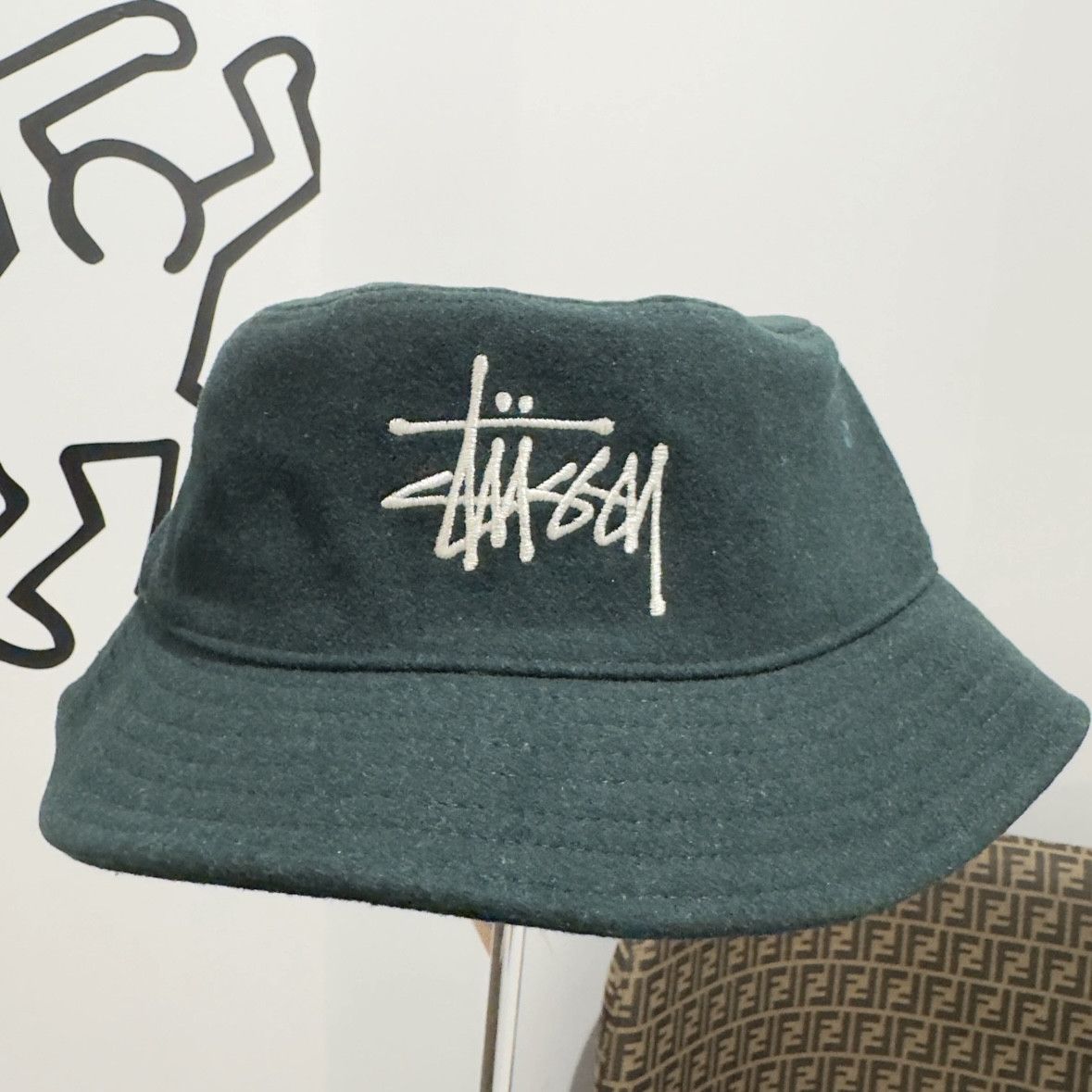Stussy Stussy Fuzzy Wool "Basic" Bucket Hat Size ONE SIZE - 2 Thumbnail