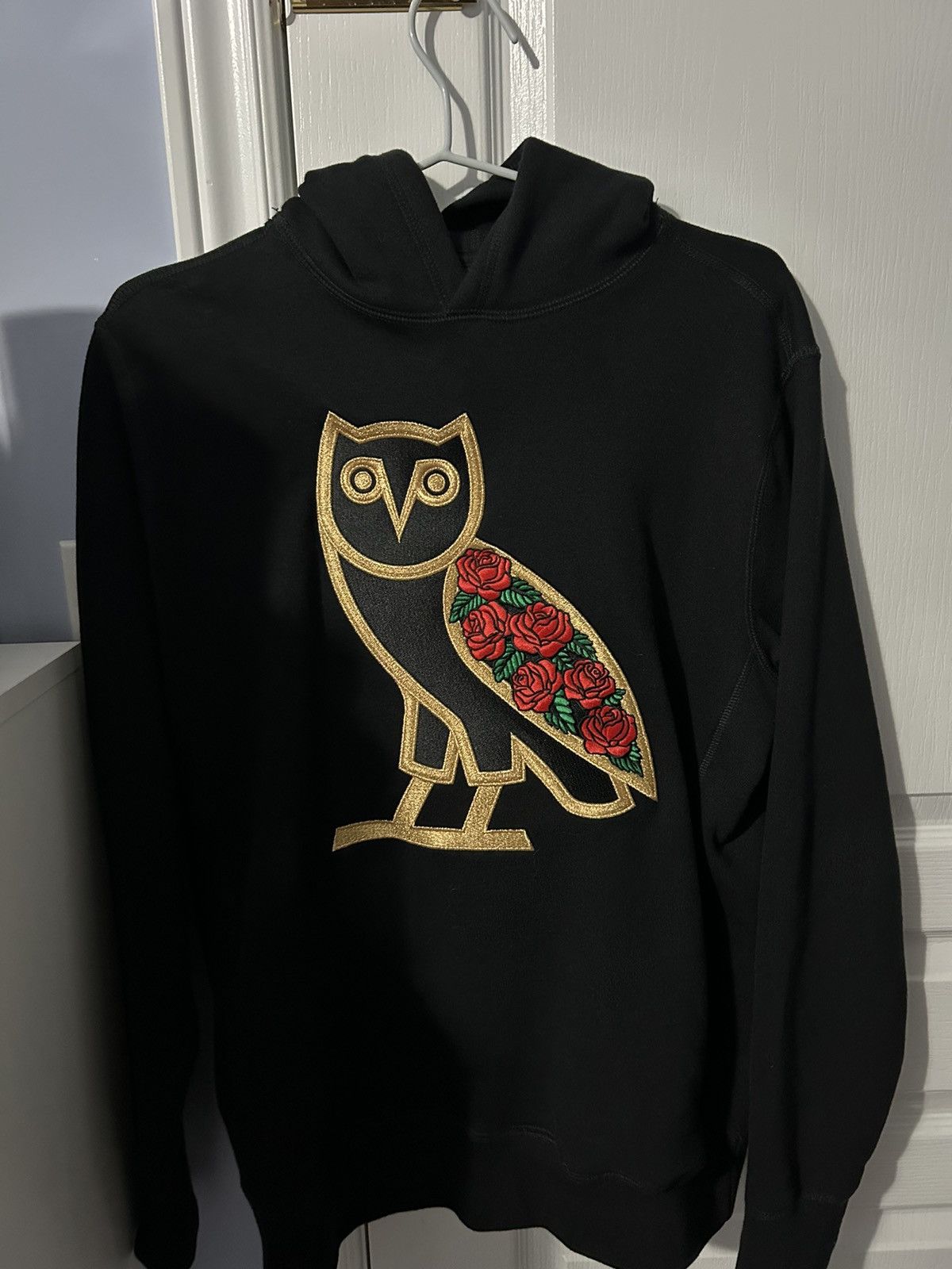 Image of Octobers Very Own Sandra’S Rose OG Owl Hoodie in Black, Men's (Size Small)