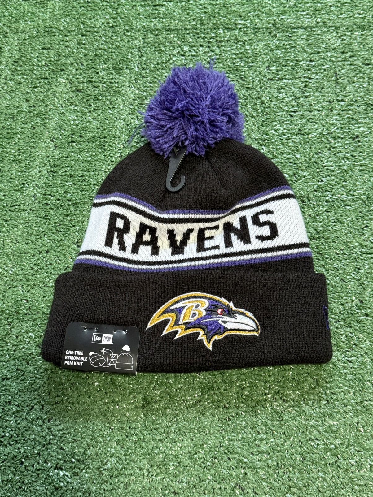 New Era BALTIMORE RAVENS NEW ERA NFL LOGO CUFFED BEANIE HAT WINTER Size ONE SIZE - 1 Thumbnail