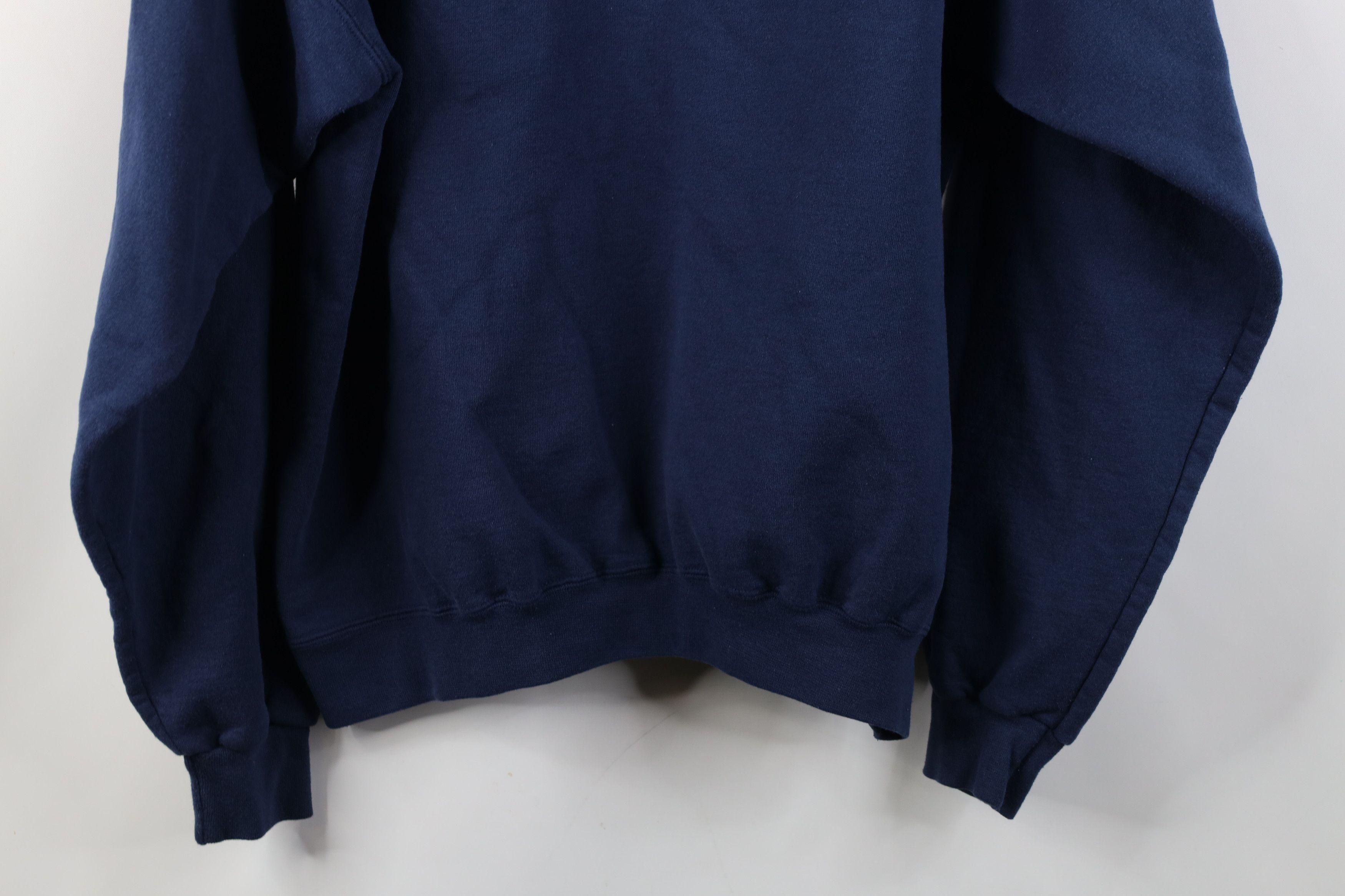 Champion Vintage 90s Champion Spell Out Hoodie Sweatshirt Navy Blue Size US L / EU 52-54 / 3 - 16 Thumbnail