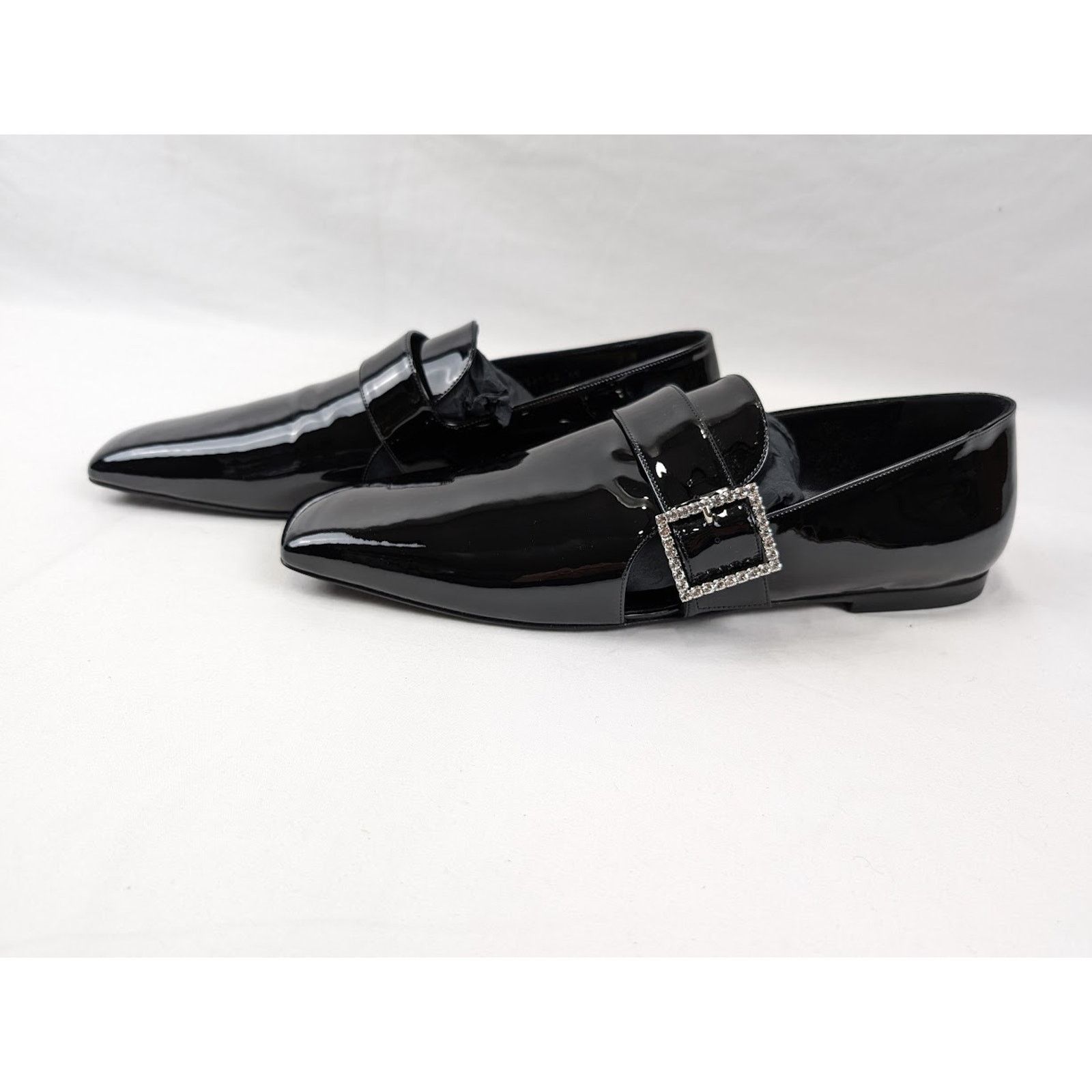 Saint Laurent Paris o1rshd1 Vernice Grupy Tristan Slipper in Nero Size US 10 / EU 43 - 14 Thumbnail