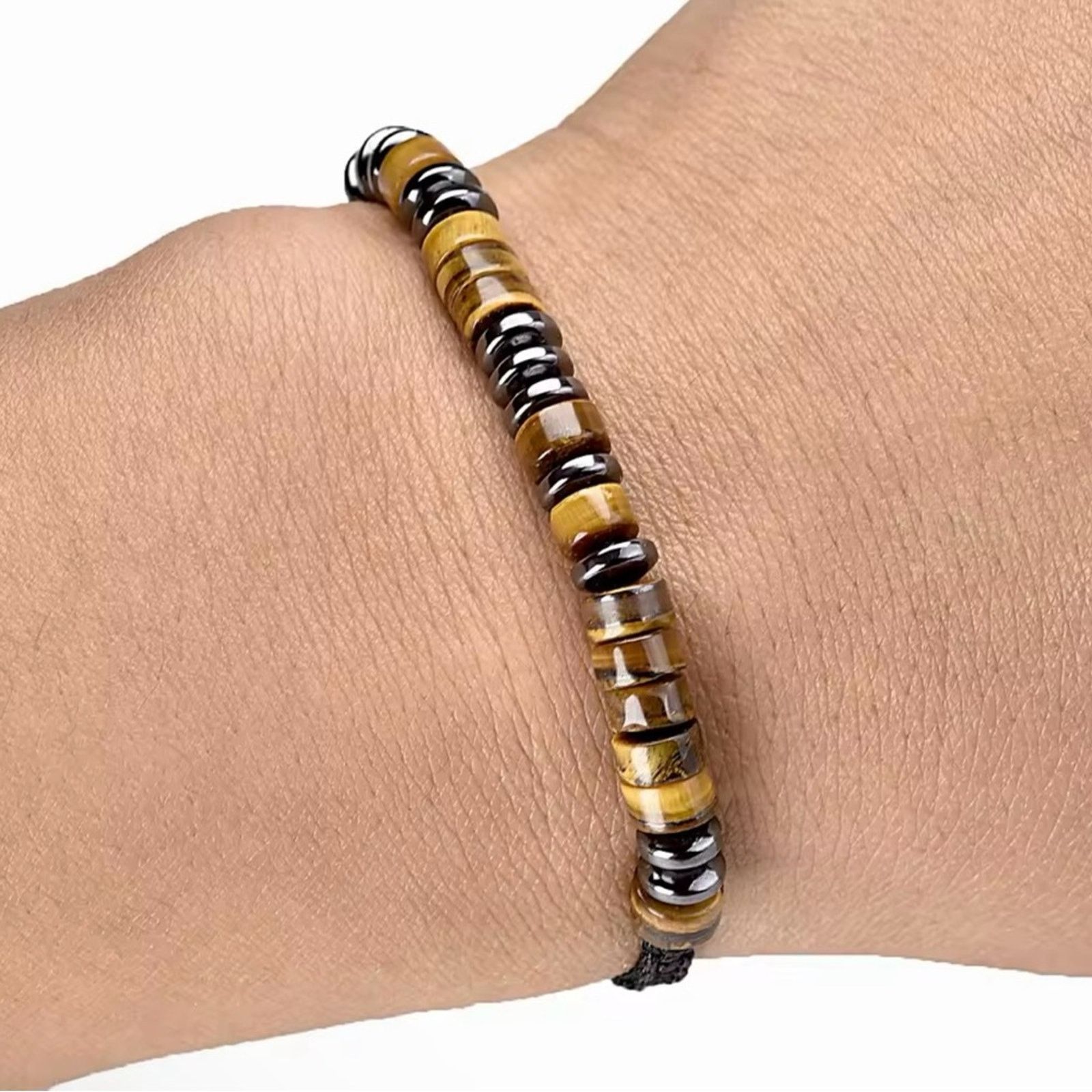 Other Men’s Tiger Eye Stone Beaded Bracelet For Men Size ONE SIZE - 2 Thumbnail