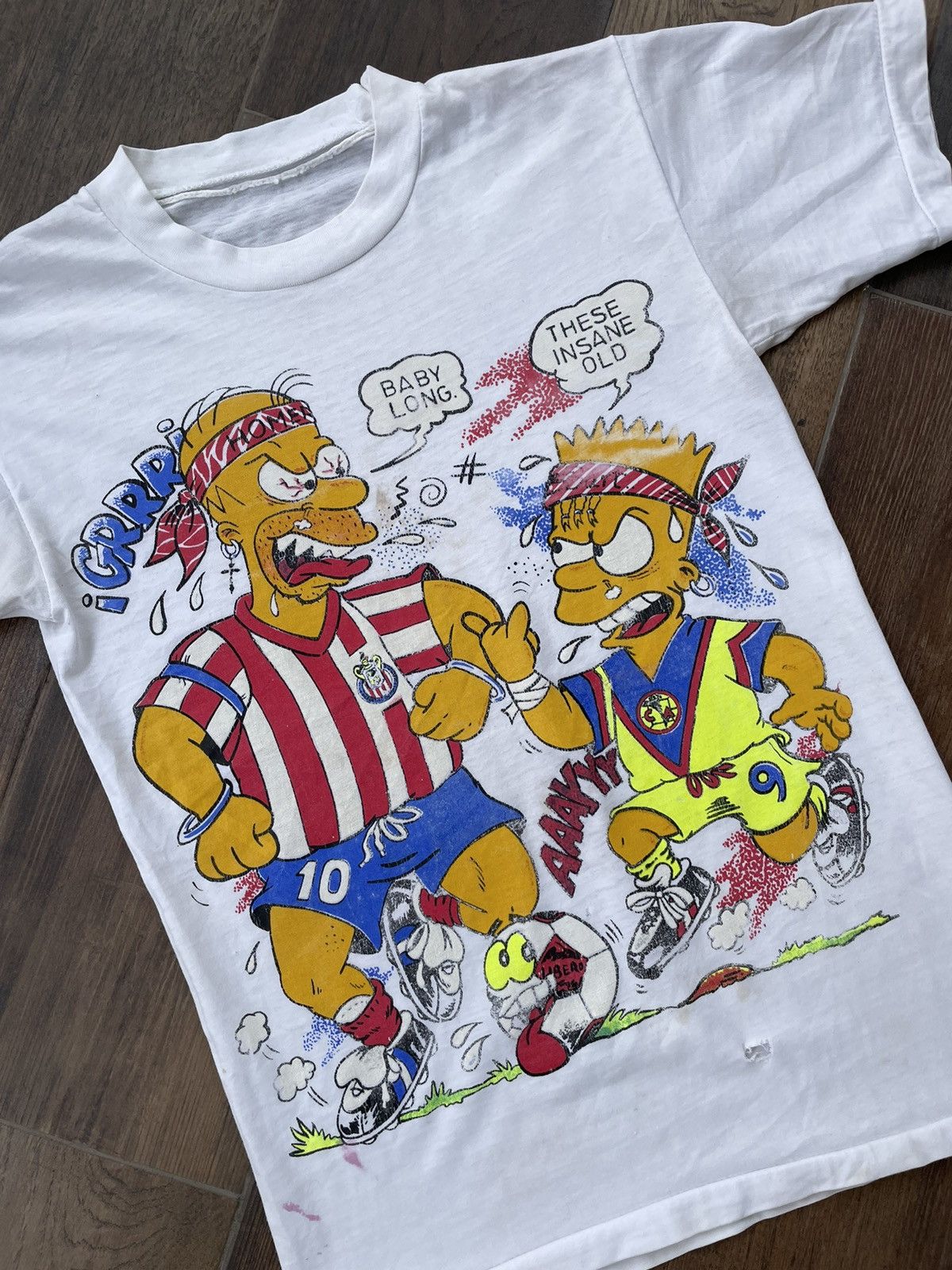 90s Homer Chivas vs Bart America Mexican Bootleg Tee