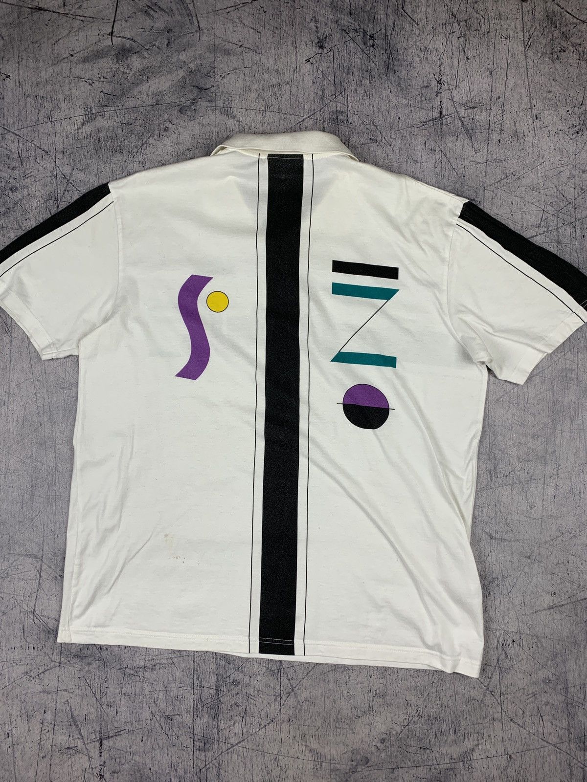 Adidas Vintage Adidas Art Print Polo embroidered logo 90s Size US XL / EU 56 / 4 - 9 Thumbnail