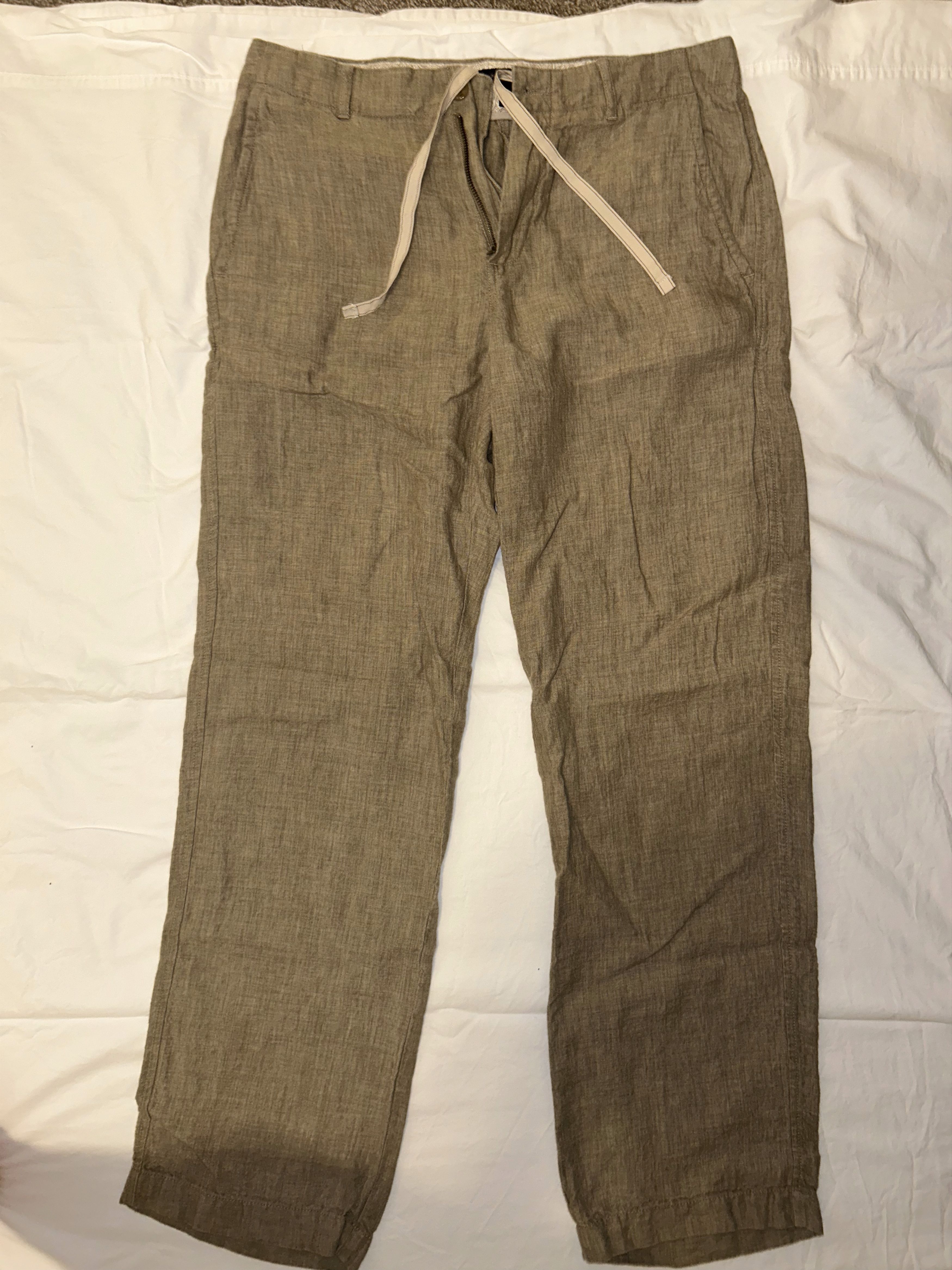 Banana Republic Pants 32x34 Relaxed 100% Linen Flap Pockets