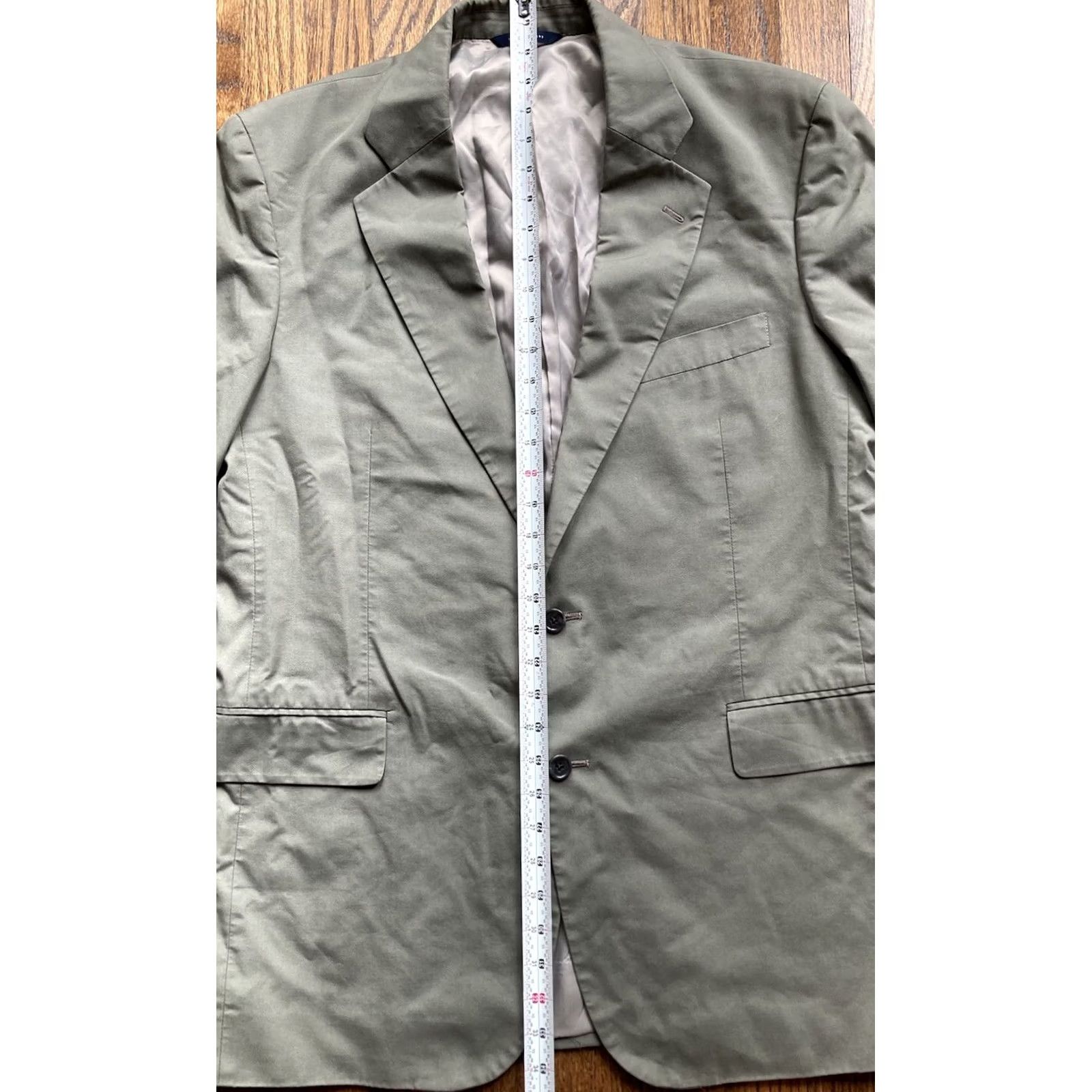 Brooks Brothers Brooks Brothers Blazer Men's 43L Long Two-Button Green Olive Solid Jacket Coat Size 46R - 6 Thumbnail