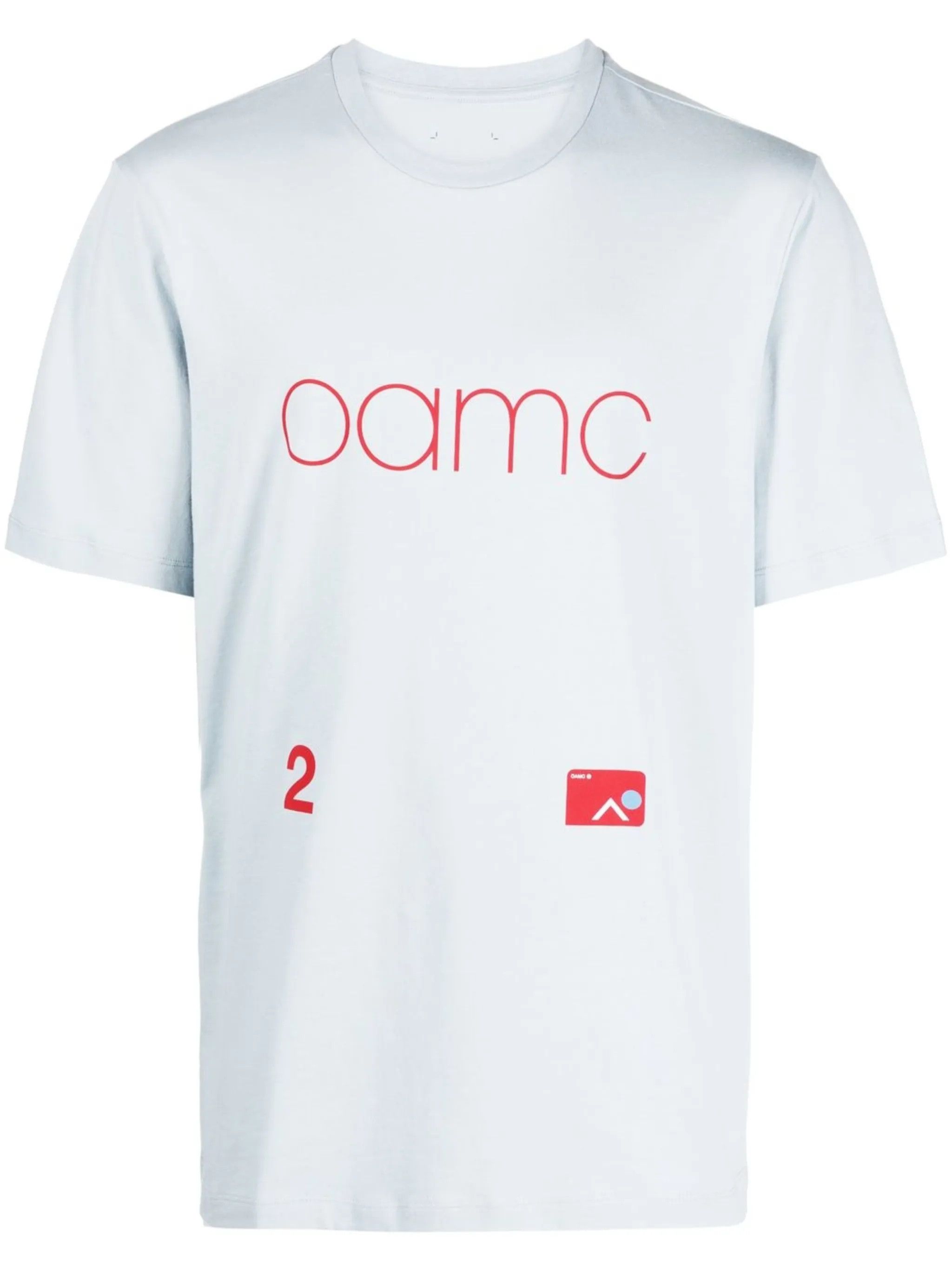OAMC o1y0225 Logo Crewneck T-Shirt in Sky Blue Size US S / EU 44-46 / 1 - 1 Thumbnail