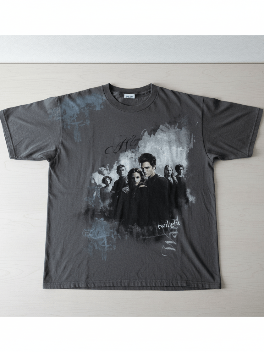 Expert Horror VINTAGE Y2K The Twilight Saga Movie Promo T-Shirt Anvil Tag Size US M / EU 48-50 / 2 - 1 Thumbnail