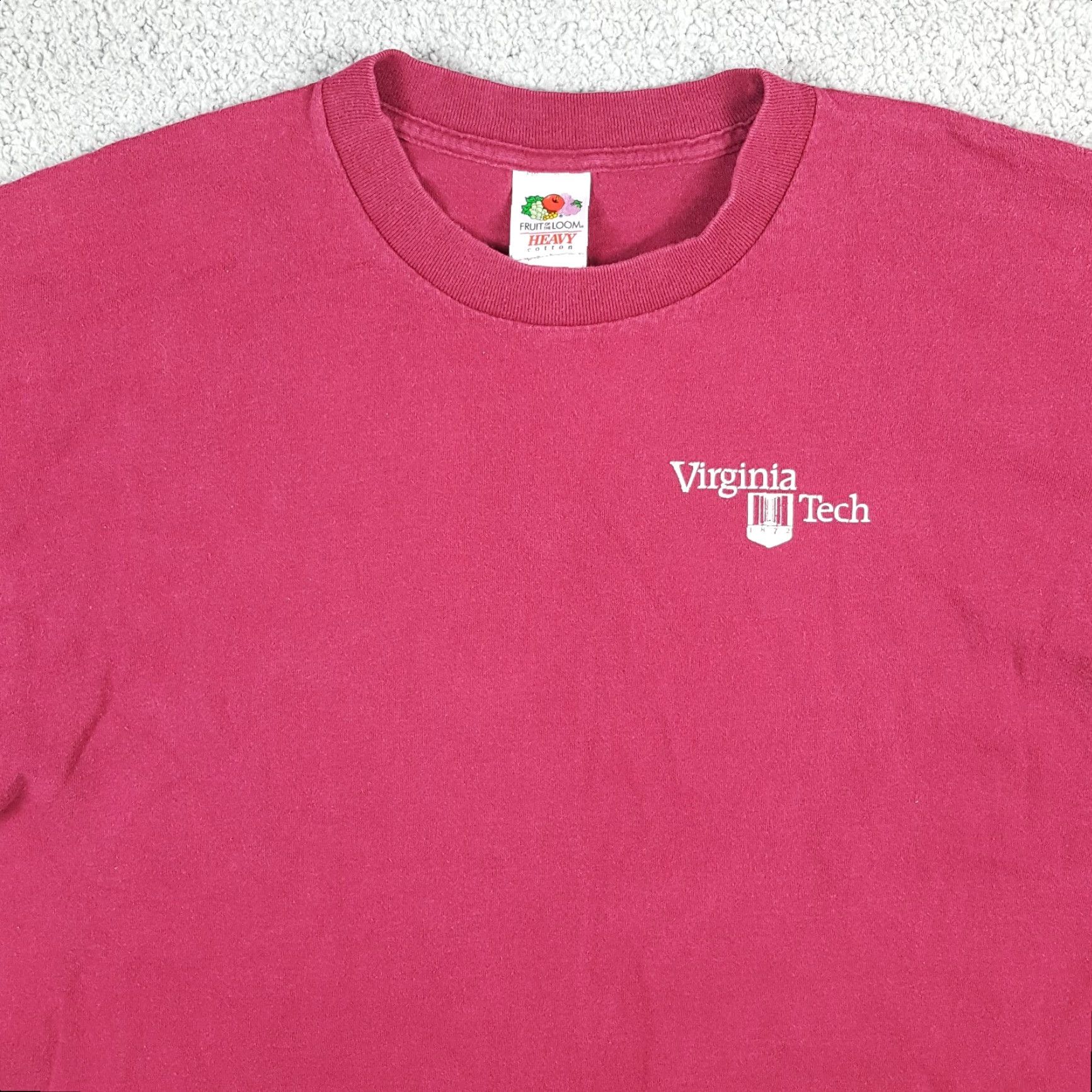 Fruit Of The Loom VINTAGE Fruit of the Loom Virginia Tech T-Shirt Red XL Short Sleeve Men's Y2K College Sports Retro Size US XL / EU 56 / 4 - 2 Thumbnail