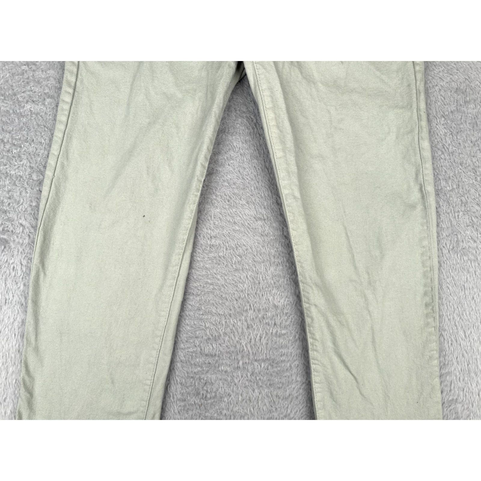 Denime SONG Juniors 5 Green Denim Straight Jeans Button Fly 90s Women's 25x28 Size 27" / US 4 / IT 40 - 3 Thumbnail